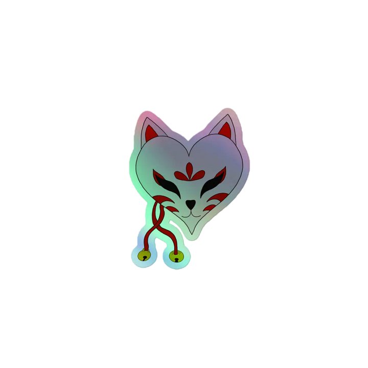 Kitsune Heart Holo Sticker product image (1)
