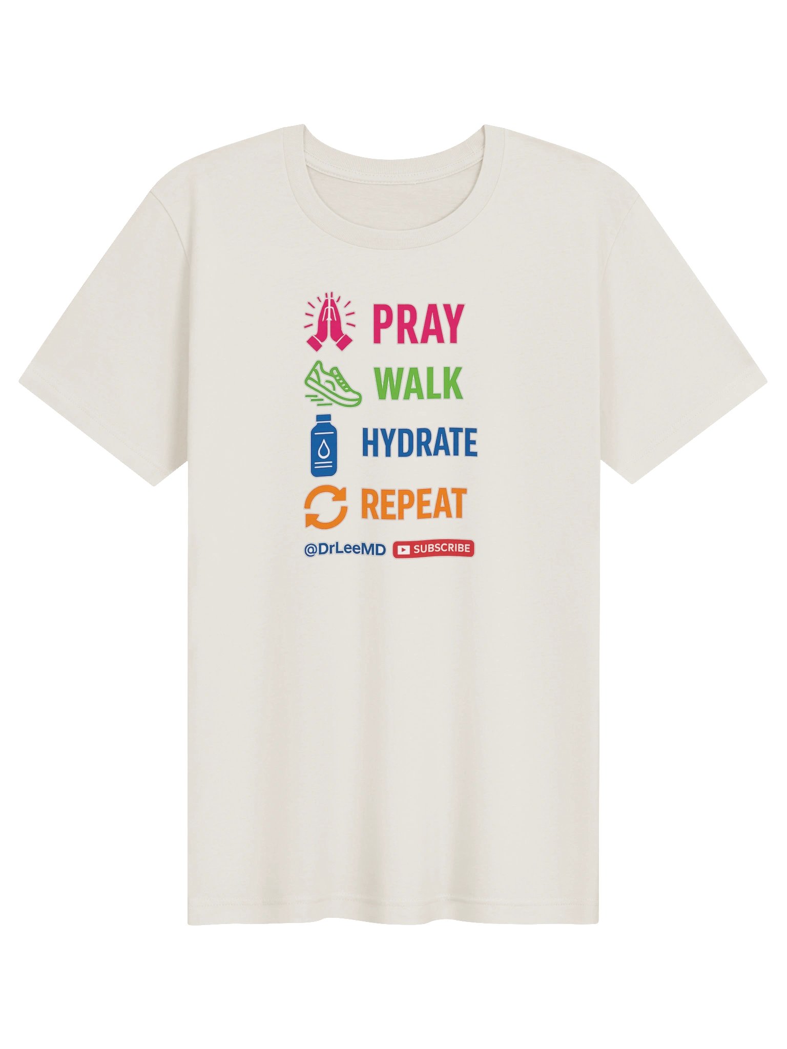 Pray Walk Hydrate Repeat — Faith & Wellness Unisex T-Shirt product image (3)