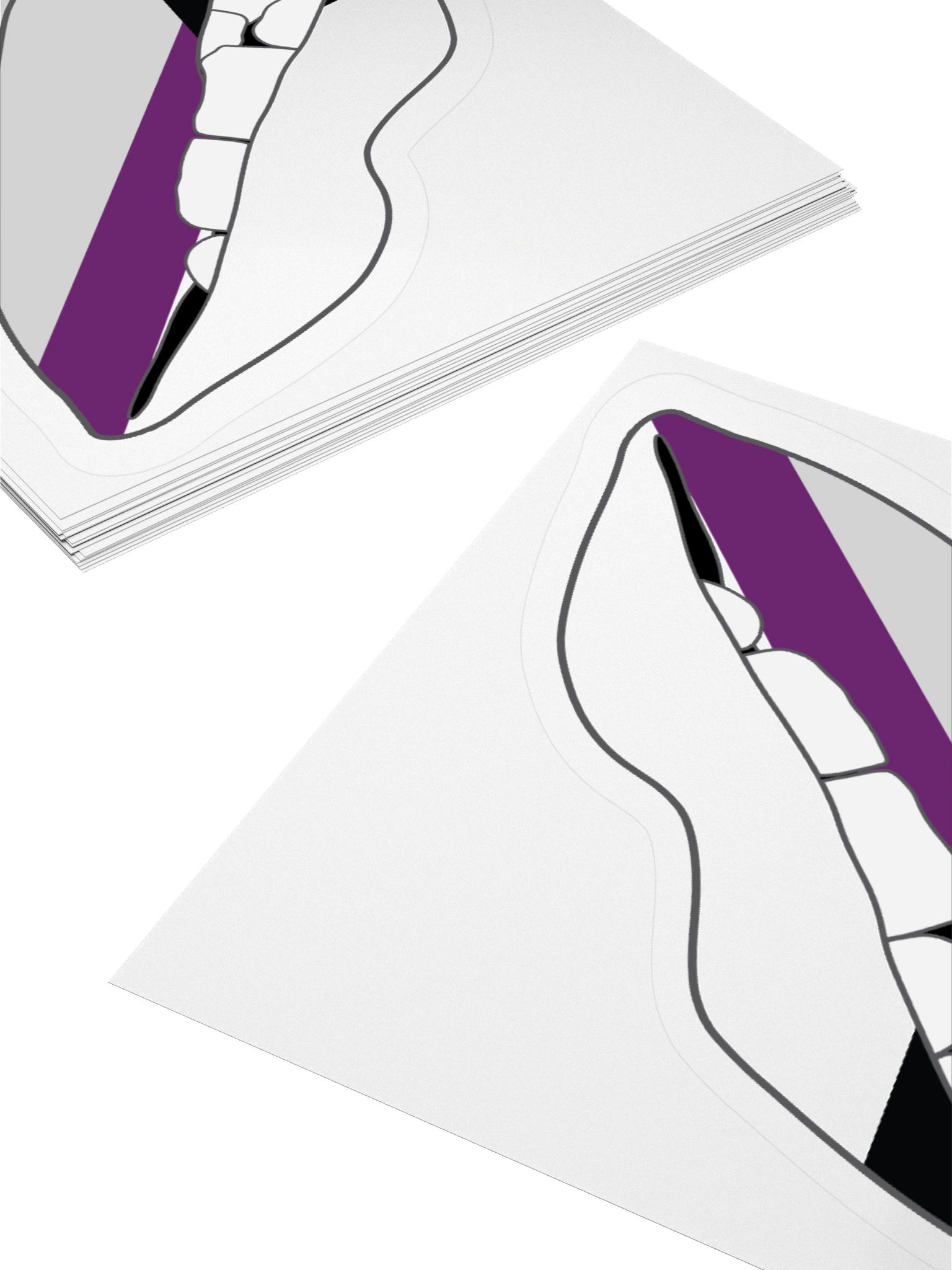 Demisexual Pride Flag Biting Lips Sticker product image (10)