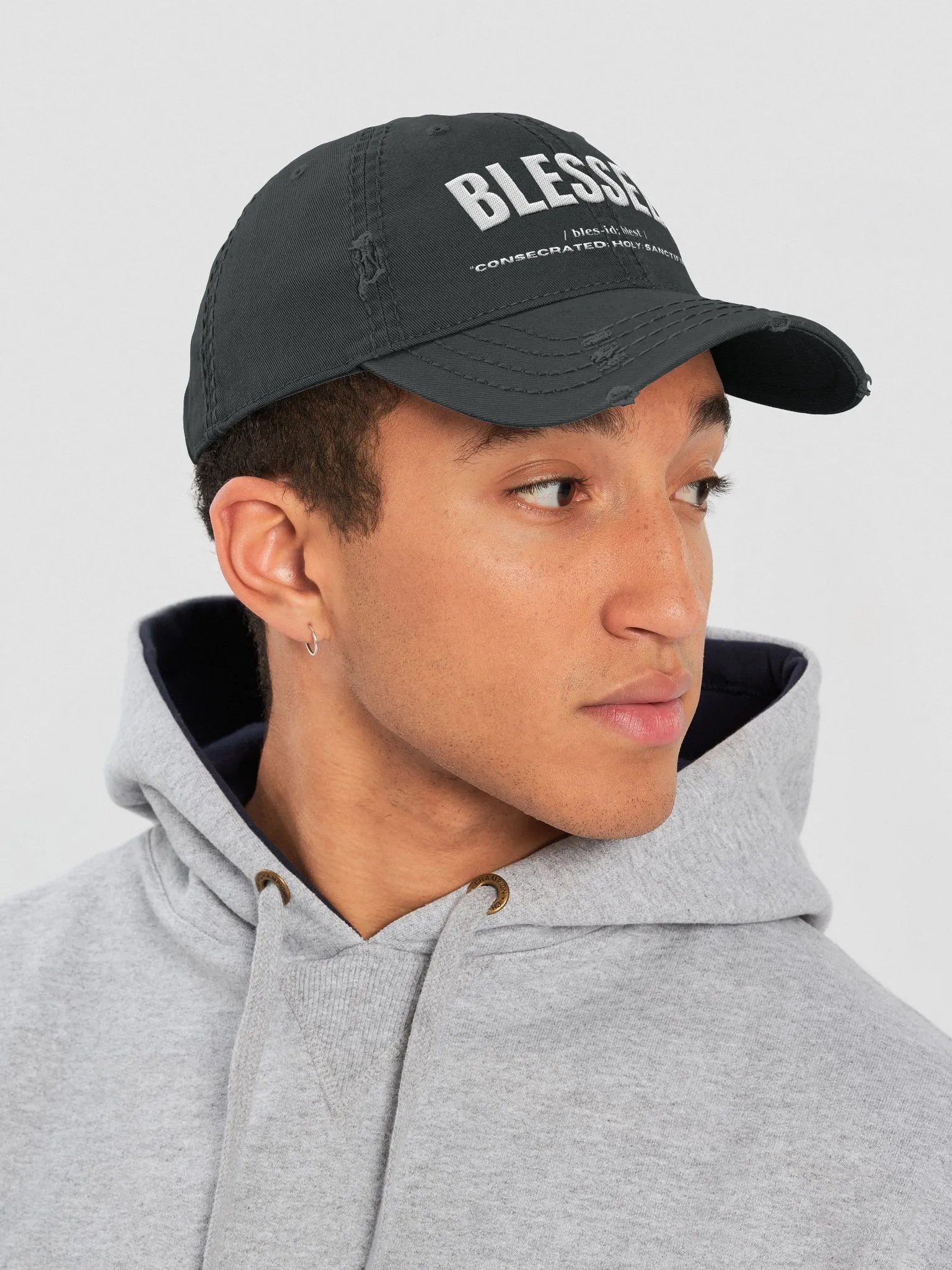 "BLESSED" Distressed Dad Hat product image (7)