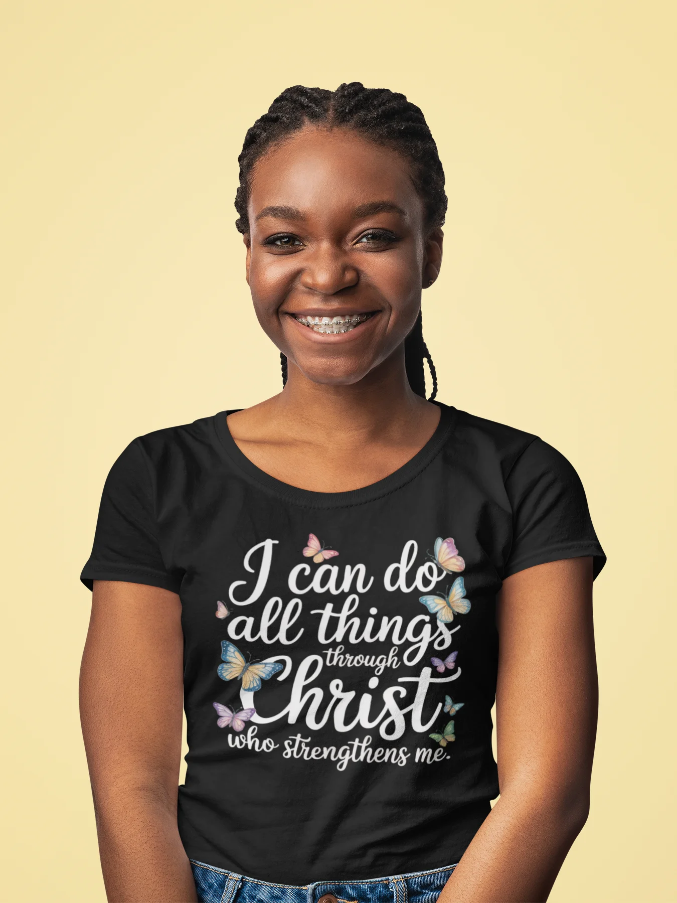 Christian Tee Shirt I Can Do All Things Through Christ Who Strengthens Me product image (2)