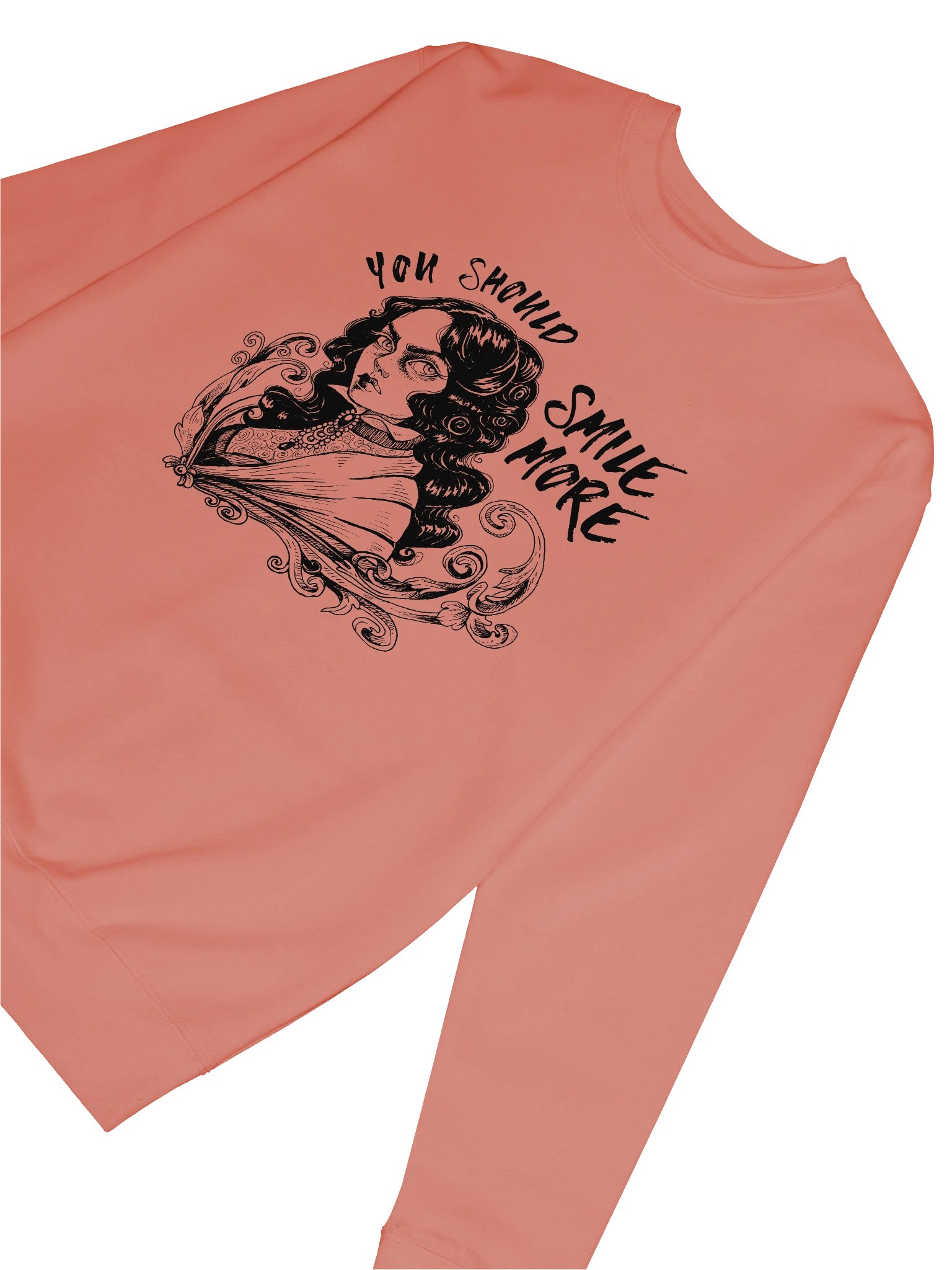 "SMILE MORE" Sweatshirt (Design #1) product image (2)