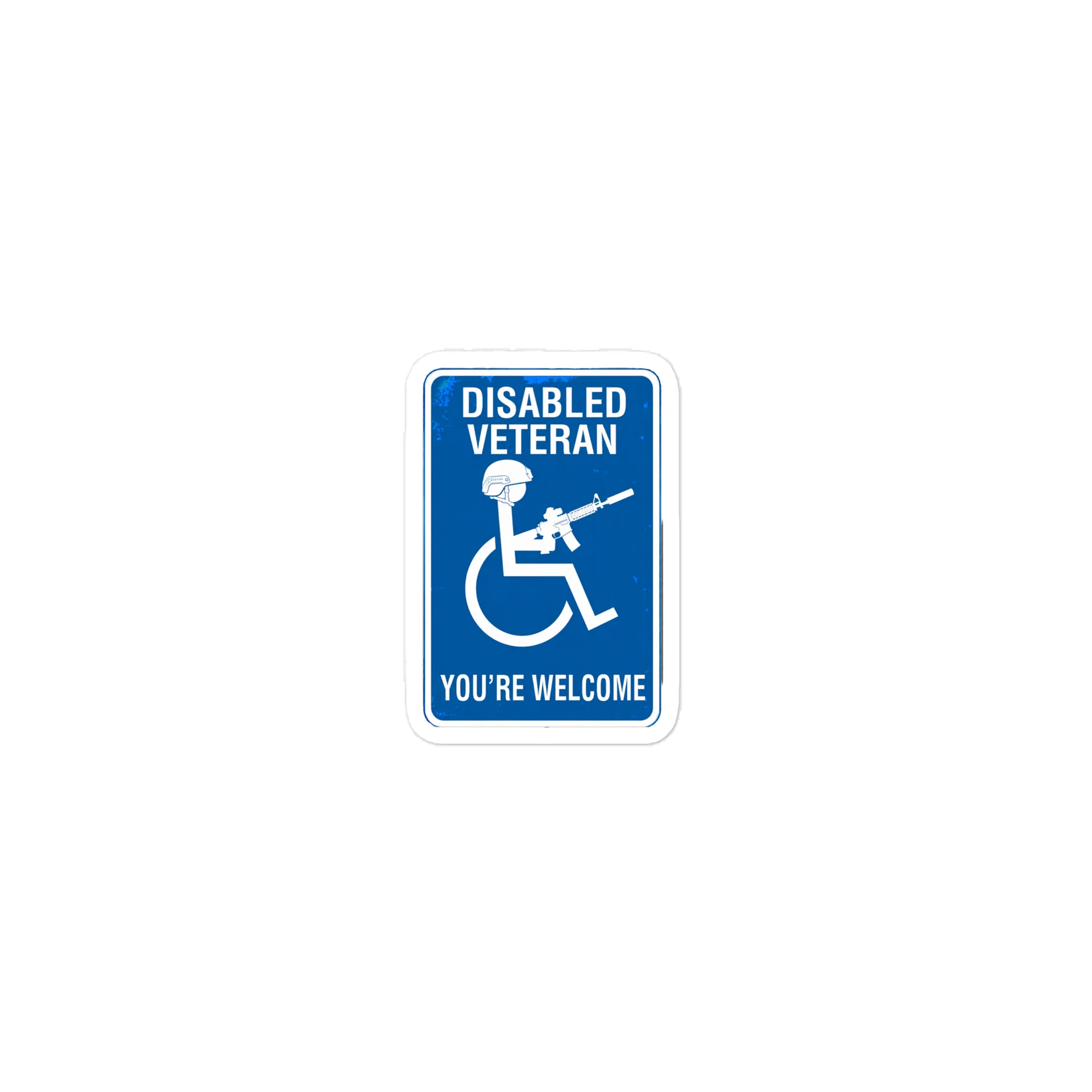Disabled Veteran You’re Welcome Die-Cut Sticker product image (1)