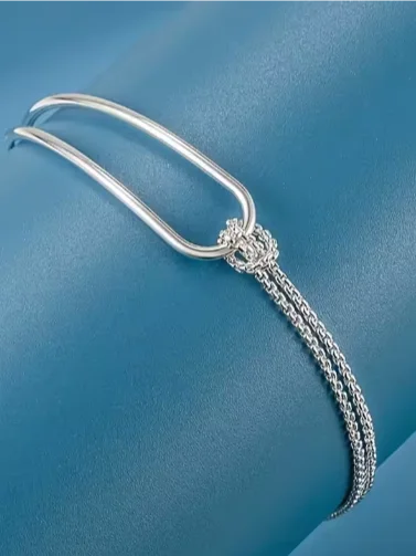 سوار "كولاج الهندسي" – إبداع الفضة product image (1)