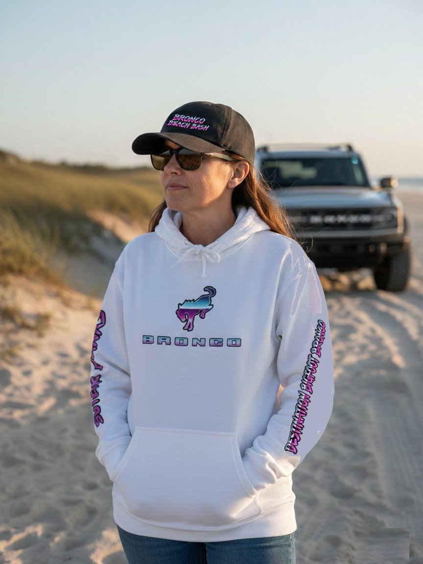 2026 Bronco Beach Bash OBX / Destination Bigfoot Bronco Collab Hoodie (Multiple Colors Available) product image (1)