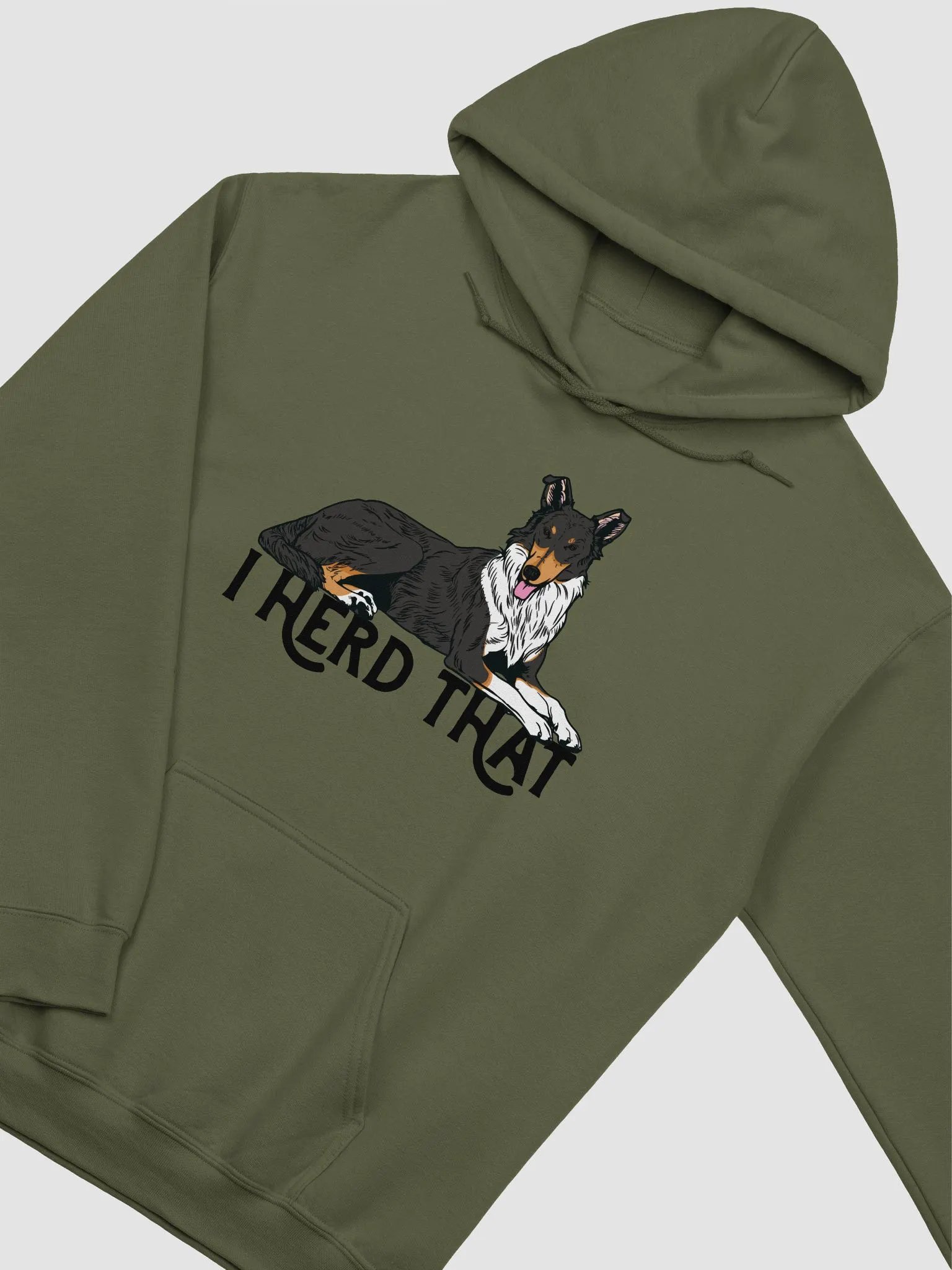 I Herd That Hooded Sweatshirt of a Smooth Collie (Tricolor) | Funny Hoodie for Herding Dog Paw-rents product image (5)