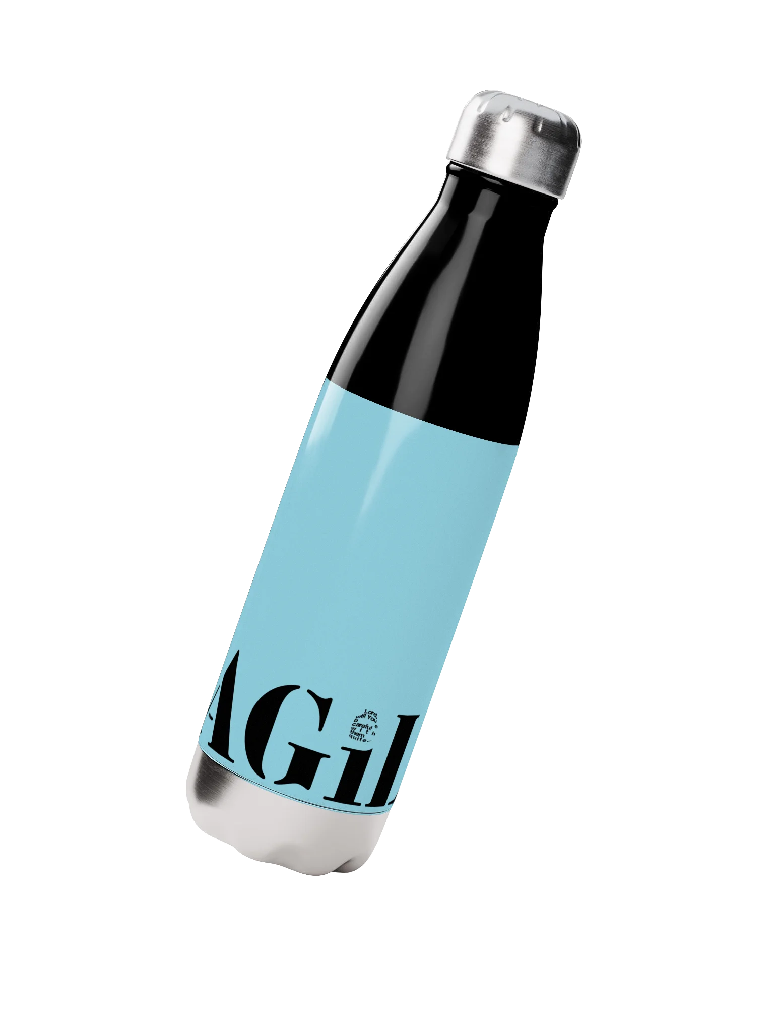 FRAGiLE Ice Blue Stainless Steel Water Bottle product image (2)