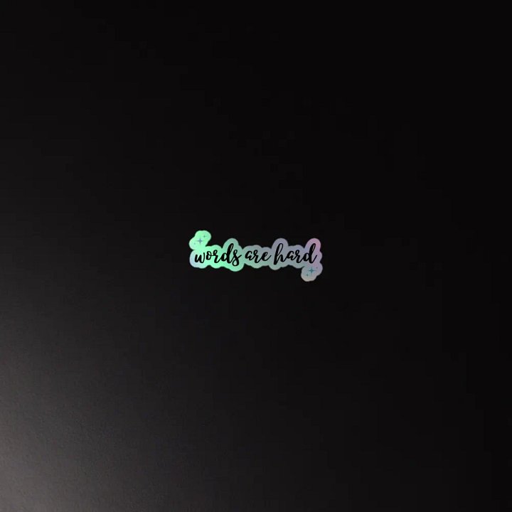 Words Are Hard Sparkle Sticker product image (4)