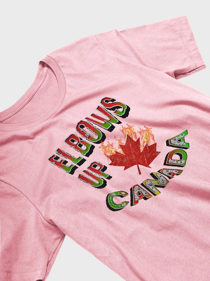 Elbows Up Canada Flaming Maple Leaf T-Shirt product image (2)