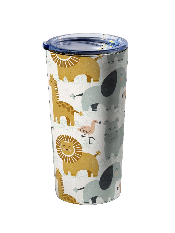 Retro Jungle Animals 20oz Stainless Steel Tumbler product image (2)