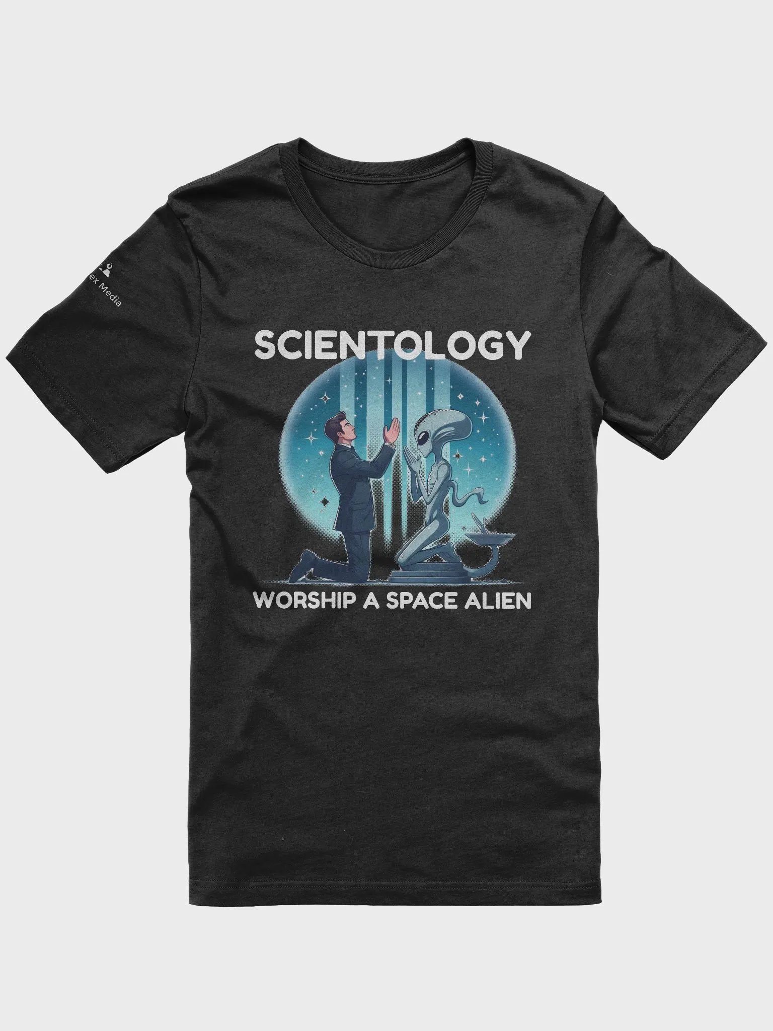 Scientology Worship A Space Alien Tee - Dark Colors product image (3)
