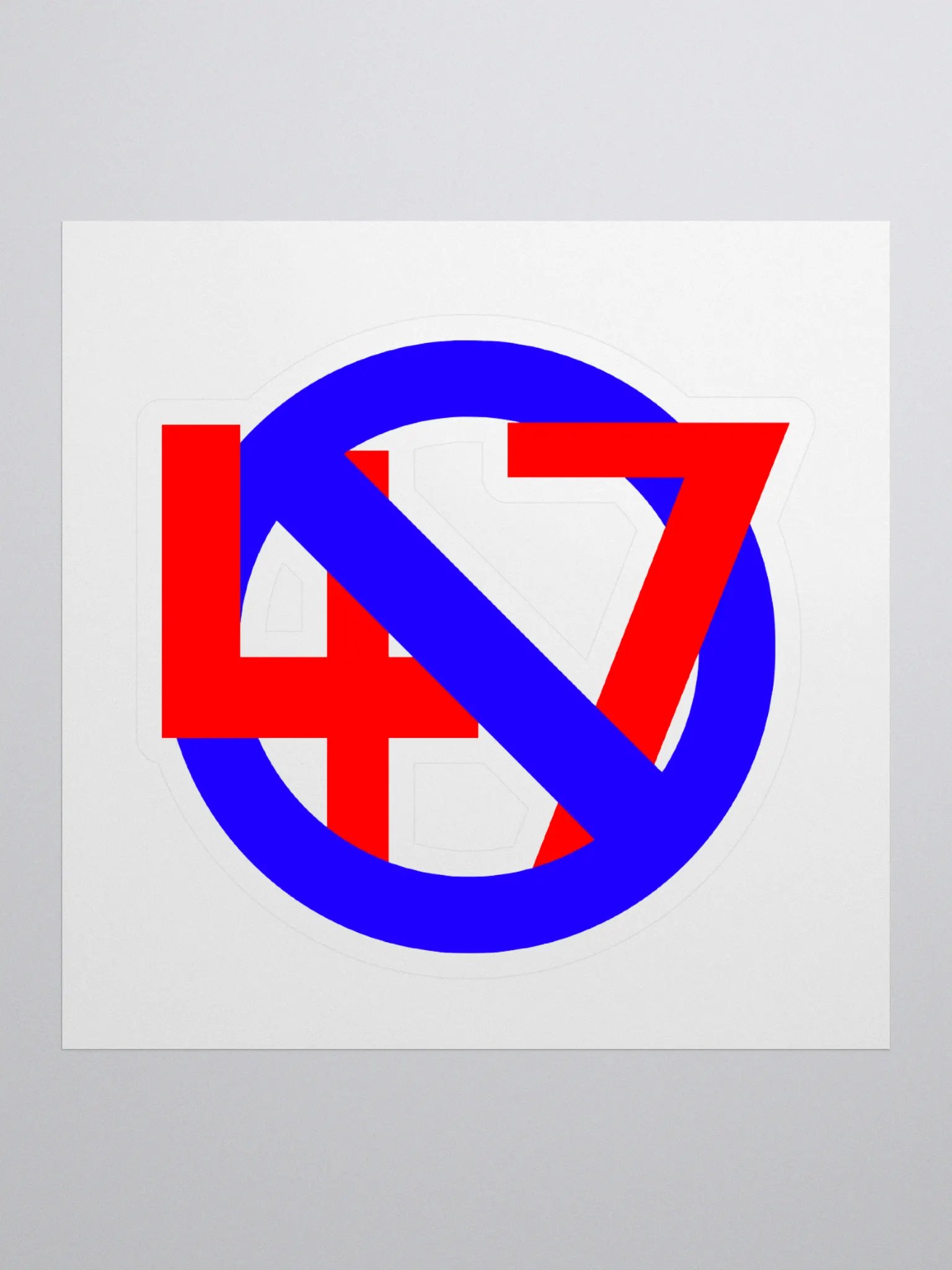 No 47 Kiss Cut Sticker product image (1)