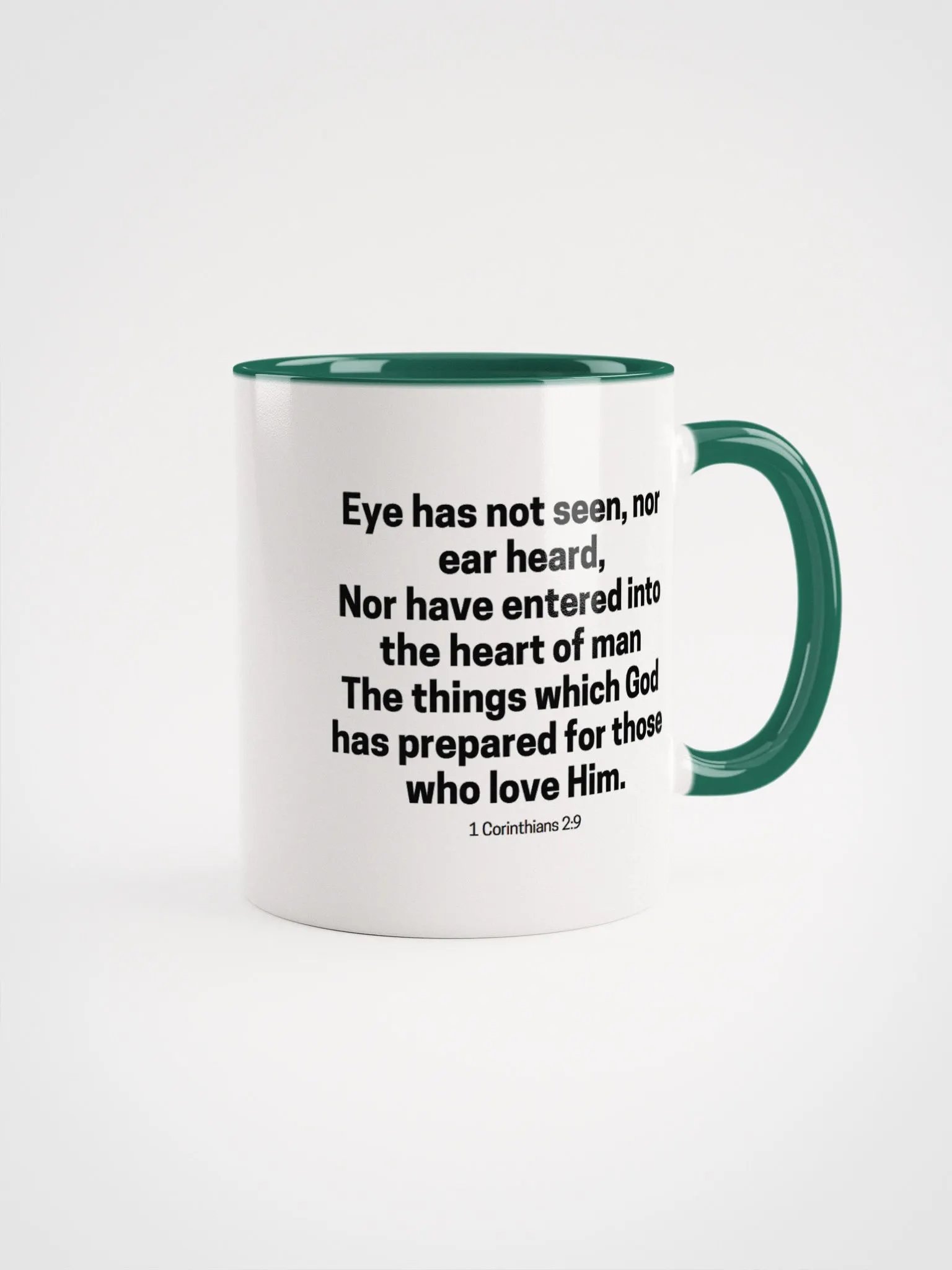 Eye Has Not Seen, Nor Ear Heard Nor Have Entered Into The Heart Of Man 1 Corinthians 2:9 Two-Tone Mug 11/15oz product image (1)
