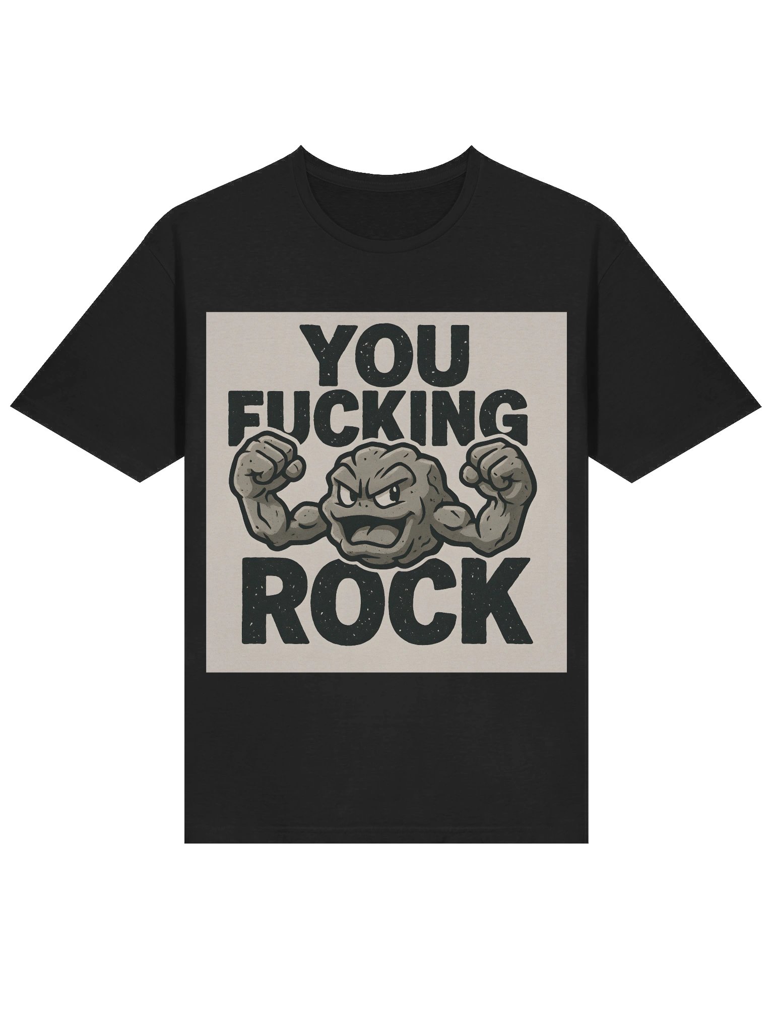 You F***ing Rock Geodude T-Shirt – Bold Pokémon Parody Tee product image (3)