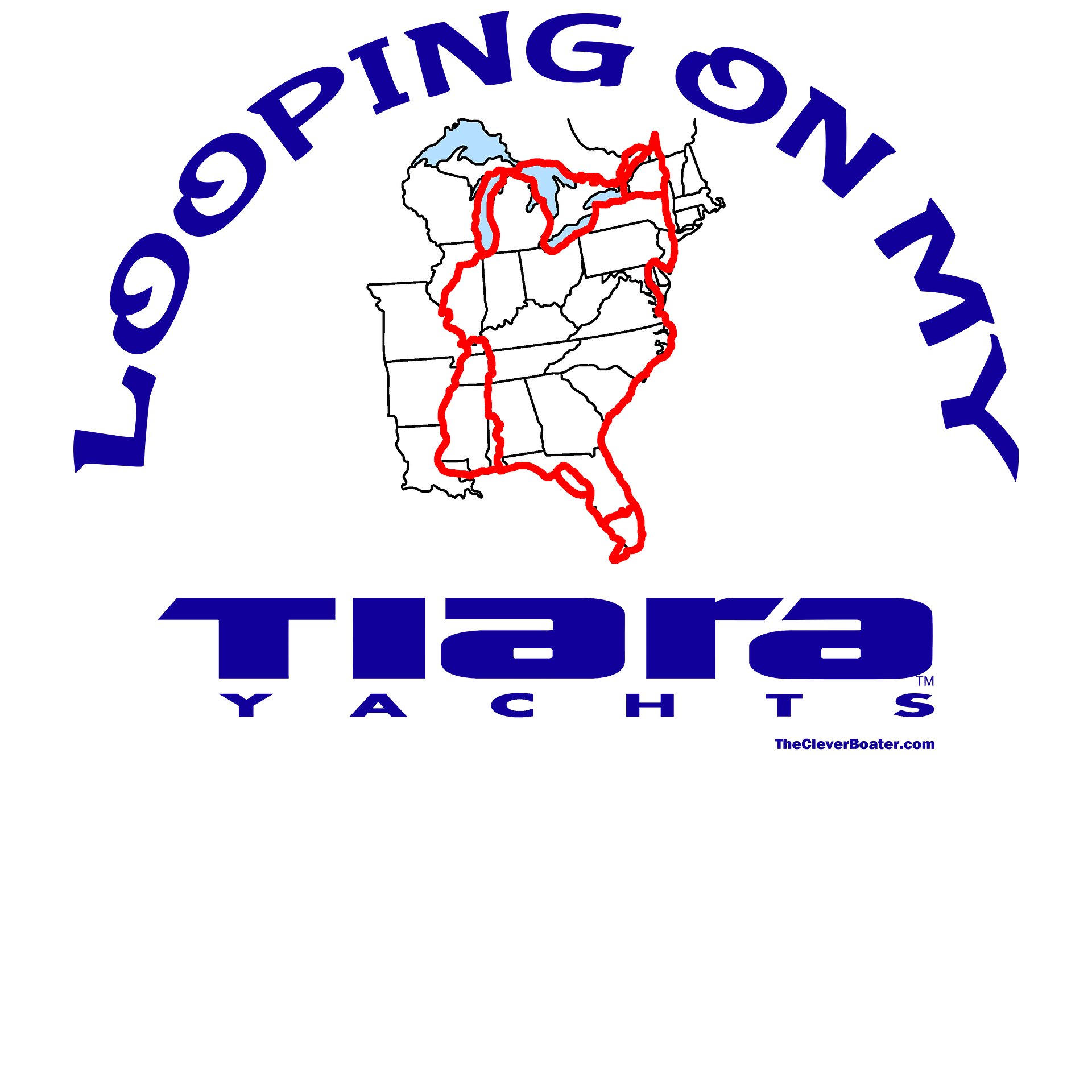 Looping On My Tiara - T-Shirt - Light Shirt w/Blue Logo product image (5)