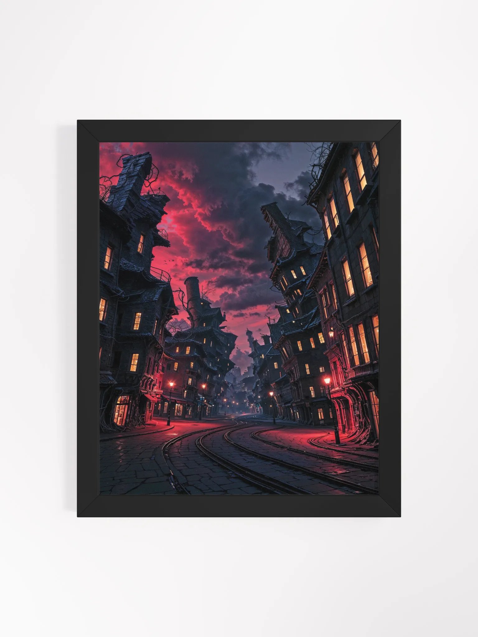 Twilight on Ashen Row Framed Print product image (1)