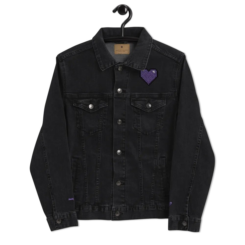 HollyRex Pixel Heart Denim Jacket product image (9)