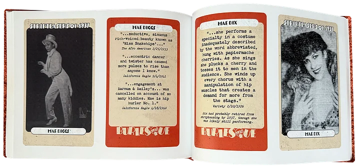 Stripteasers of 1937 Collector Cards Book product image (1)