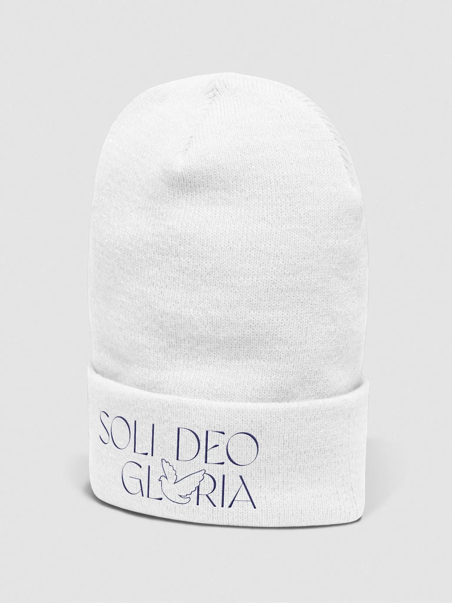 Soli Deo Gloria [Indigo] (Yupoong Cuffed Beanie) product image (2)