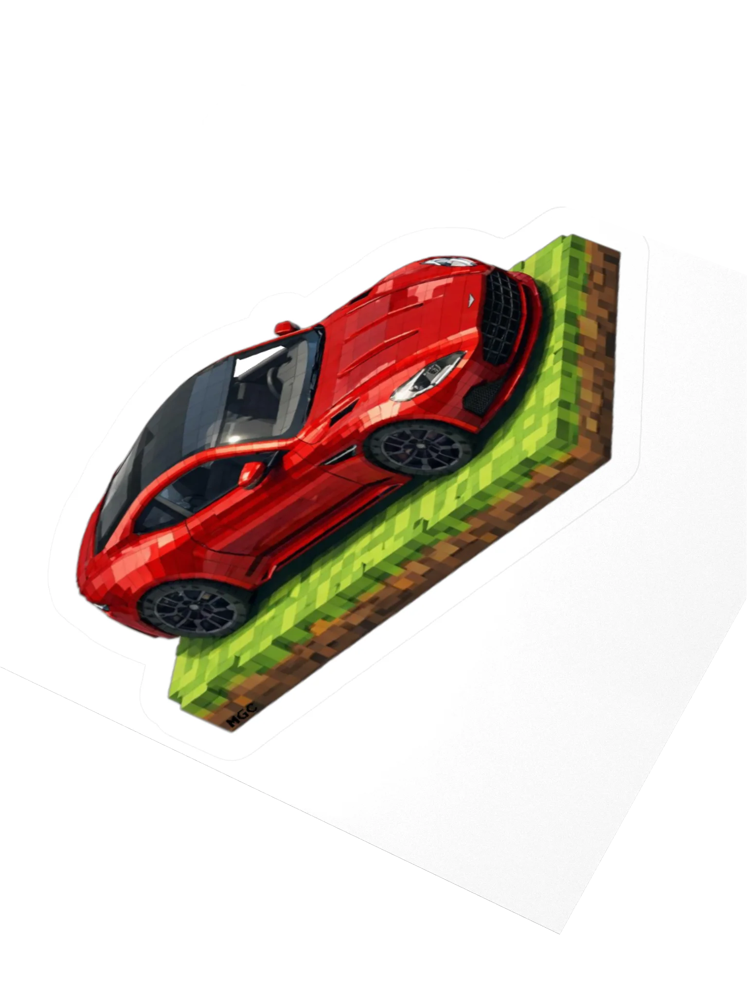 Orange Aston Martin DB12 Sticker (Pixel, Retro, Minecraft) product image (7)
