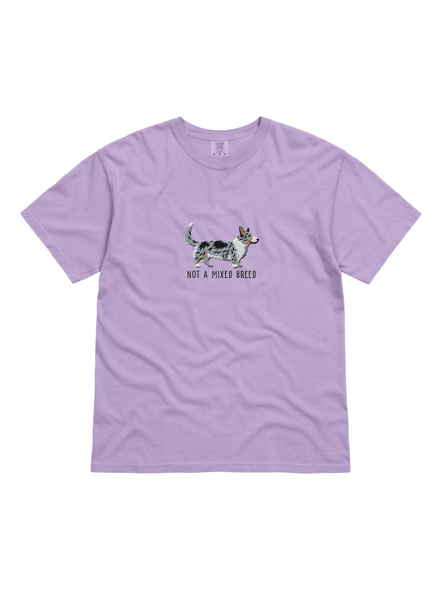 Not a Mixed Breed T-Shirt(Embroidered) of a Cardigan Welsh Corgi(Blue Merle Tricolor) product image (4)