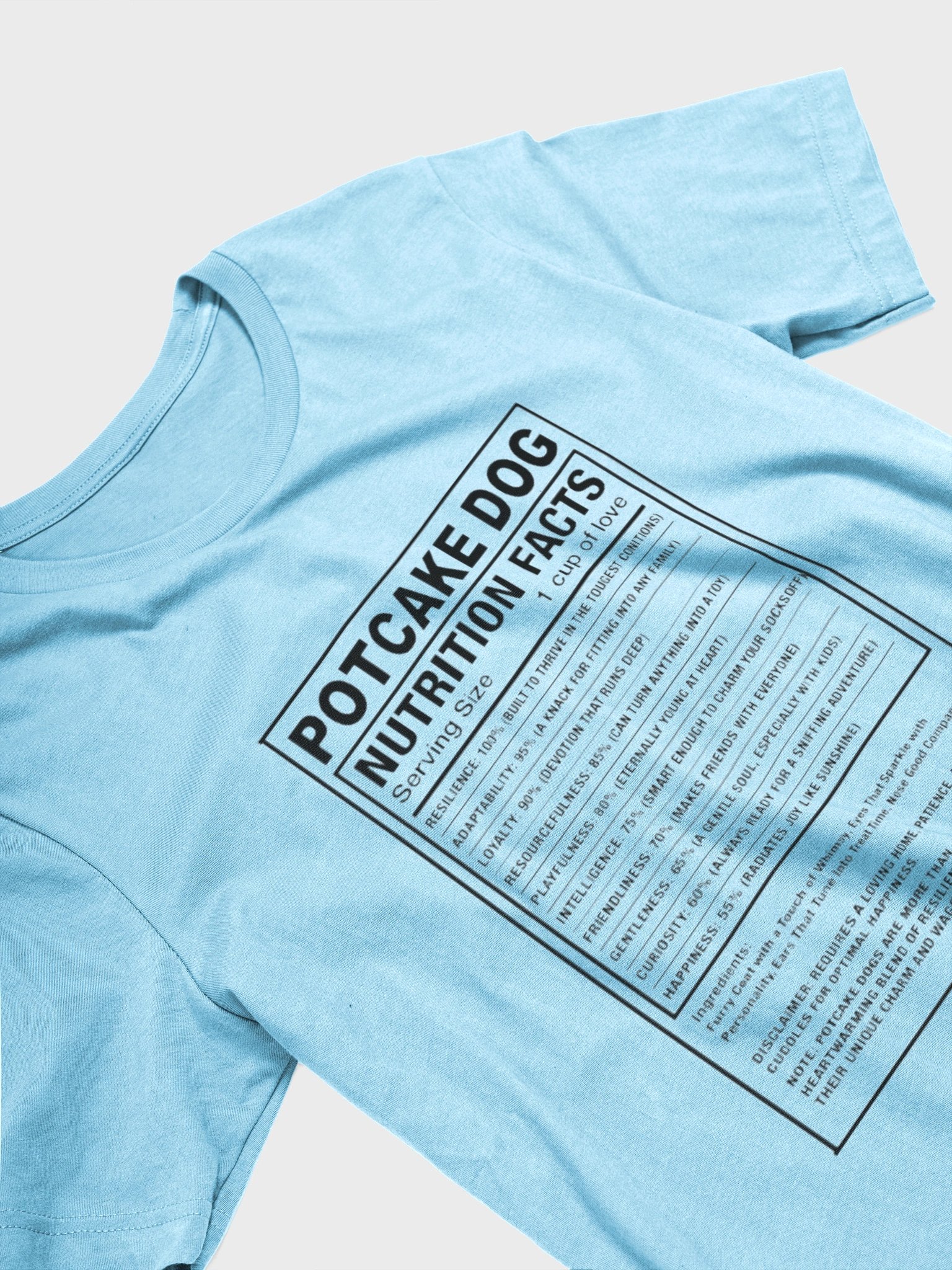 Potcake Nutrition Facts Lable Tee product image (3)