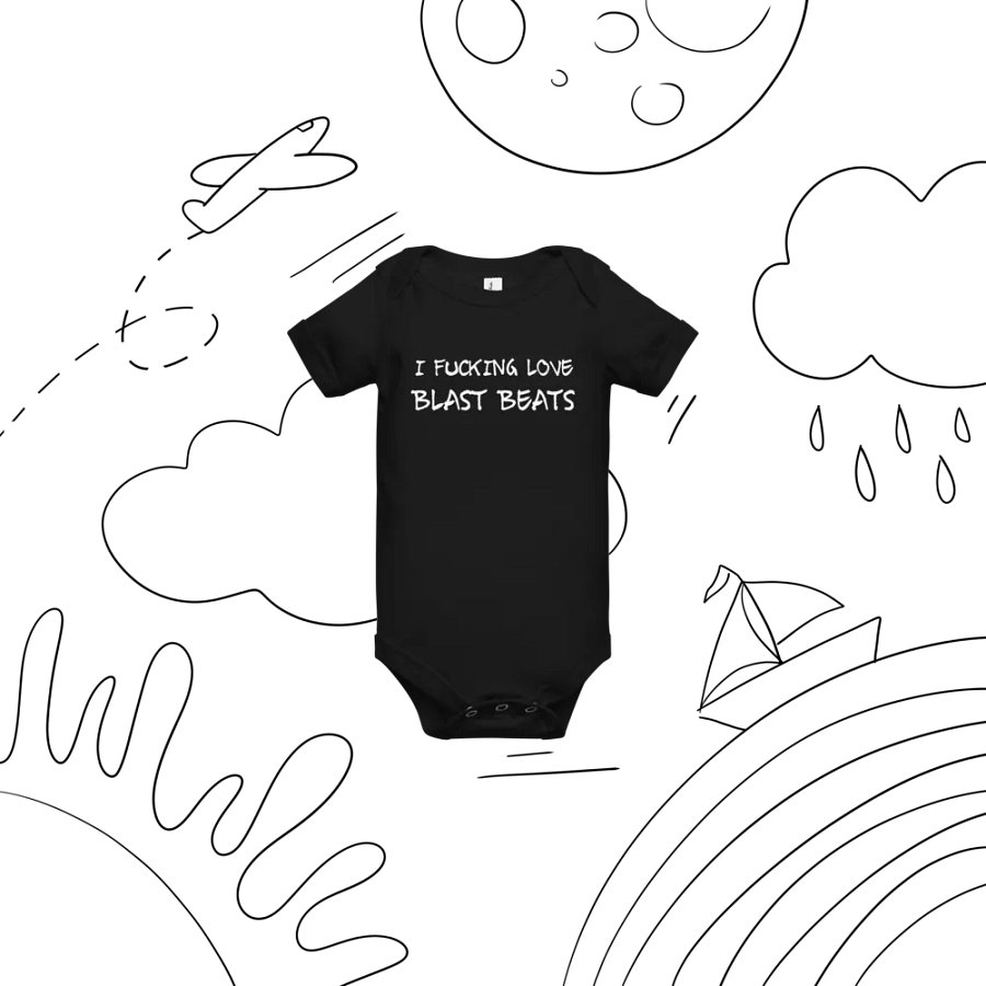 I Love Blast Beats baby onesie product image (9)
