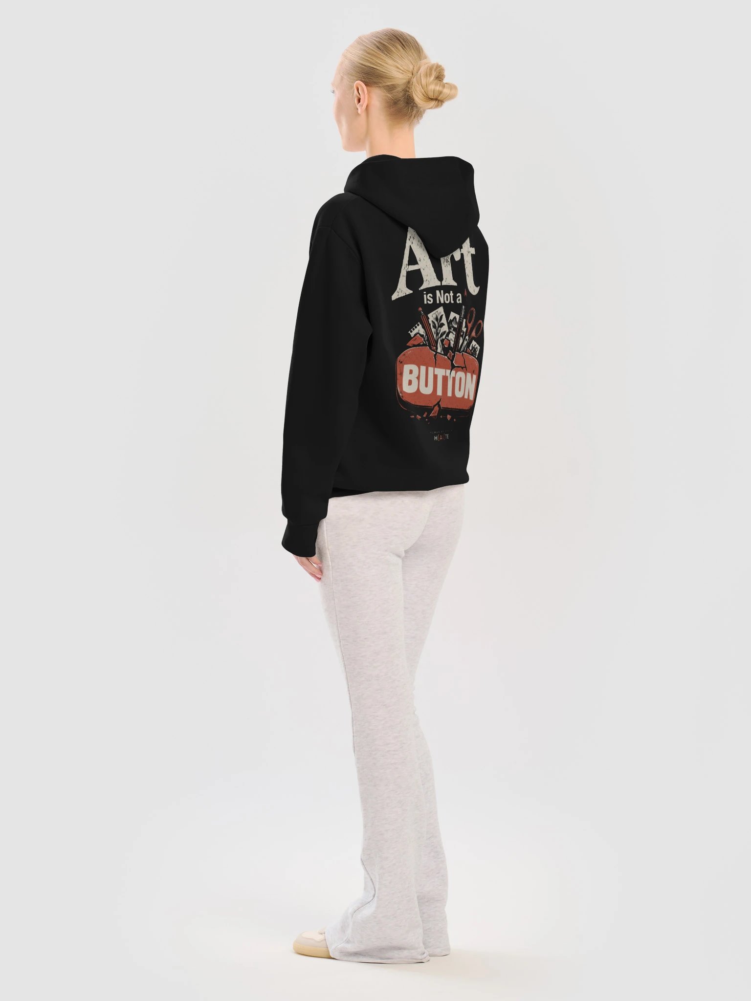 Art Is Not a Button: Broken Button | Pullover Hoodie product image (8)