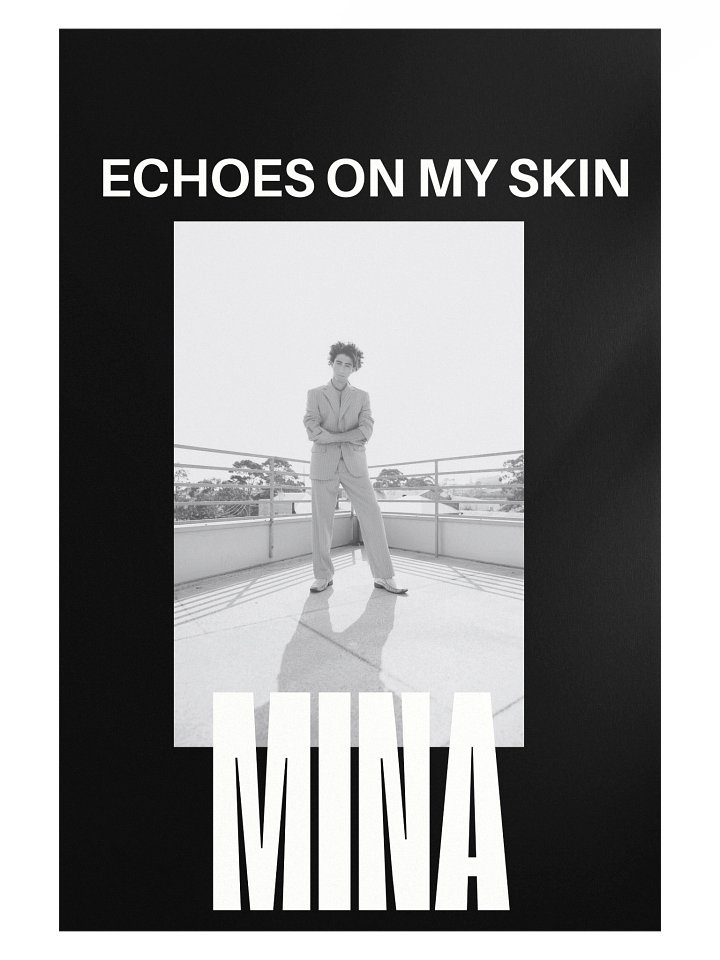 Echoes On My Skin — MINA B&W Poster product image (1)