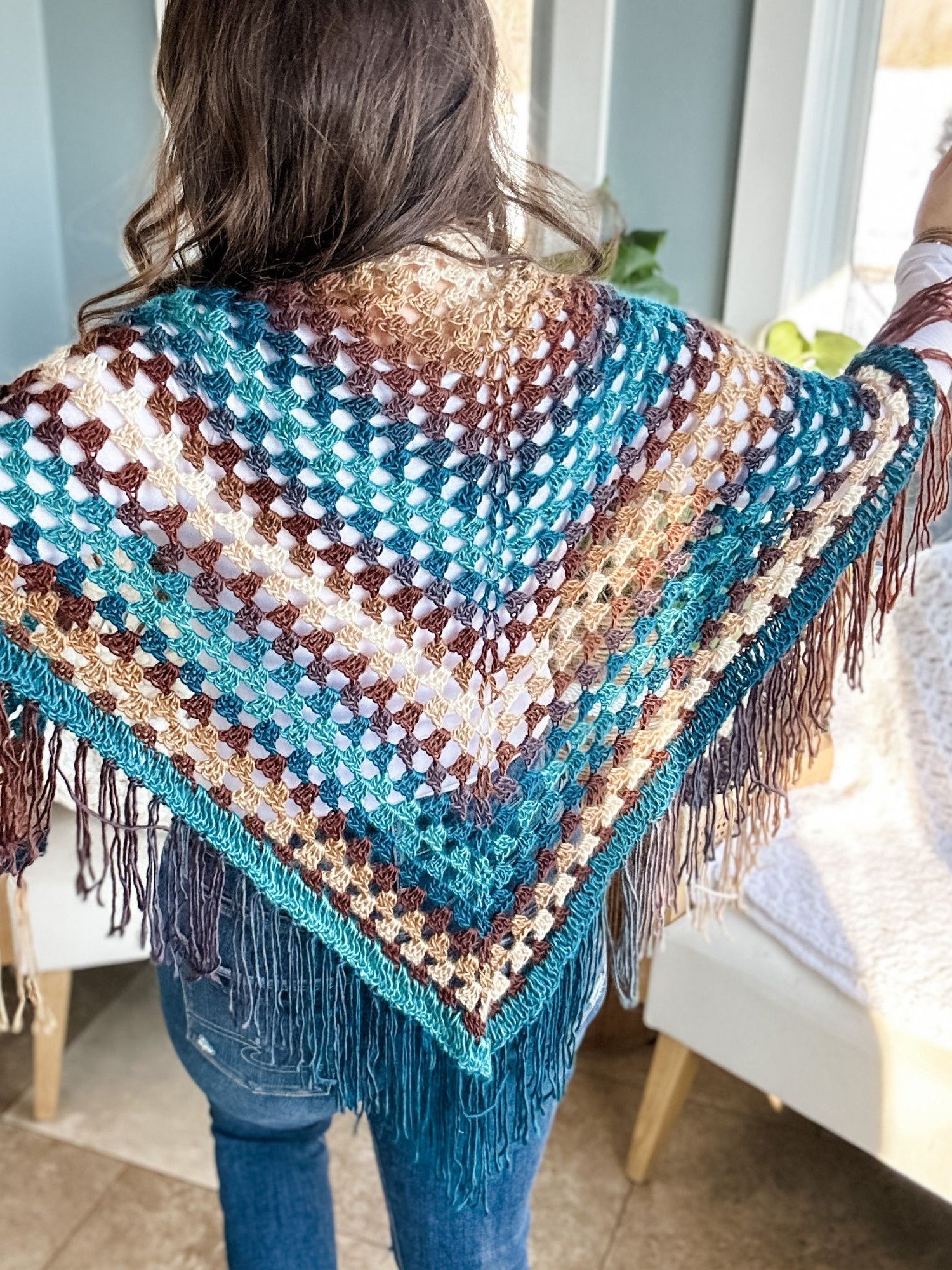 Feathered Fall Shawl Crochet Pattern product image (4)