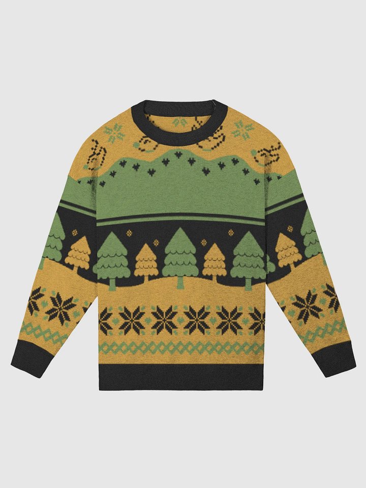Jamaican Color Christmas Knitted Crewneck Sweater Relaxed Fit (No Text) product image (1)