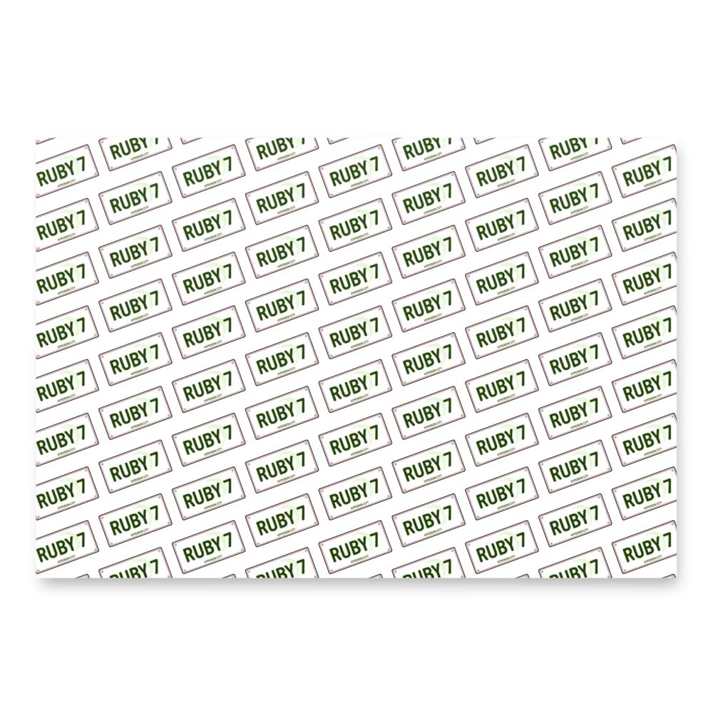 Ruby 7 License Plate Wrapping Paper product image (3)
