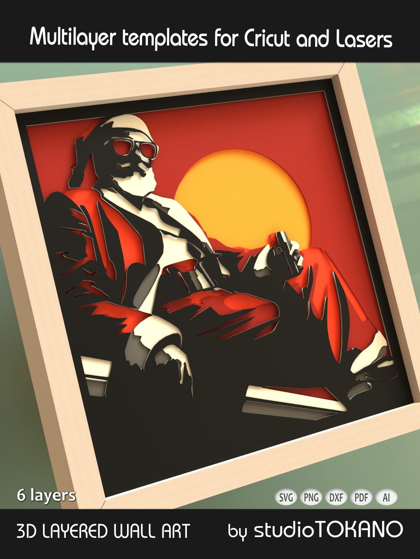 Santa Multi layered Shadowbox product image (3)