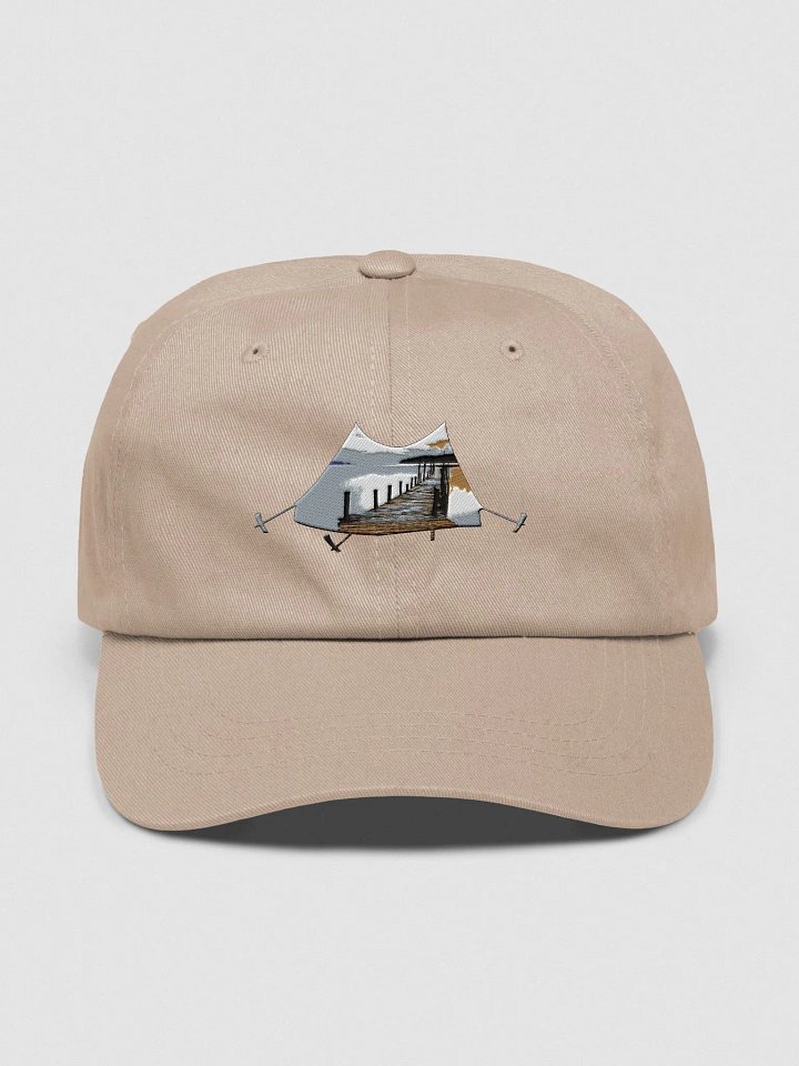 Camp, Relax, Reflect Hiking, tent, outdoors, camping, relaxing, bridge, adventure, away from home, nature, travel, mountain, forest, wild, trees, sunset, retro, souvenir, distressed. product image (1)