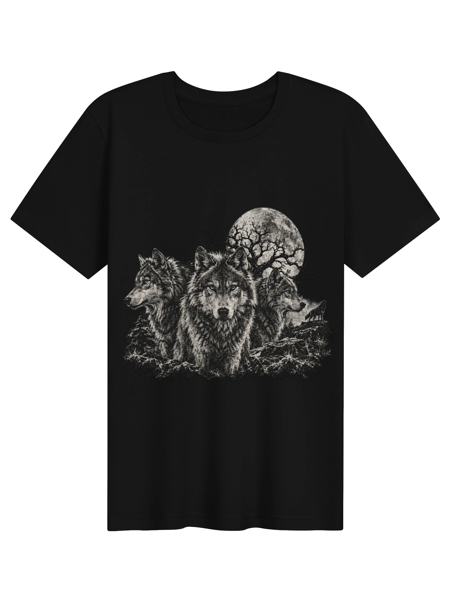 Moonlit Wolf T-shirt product image (2)