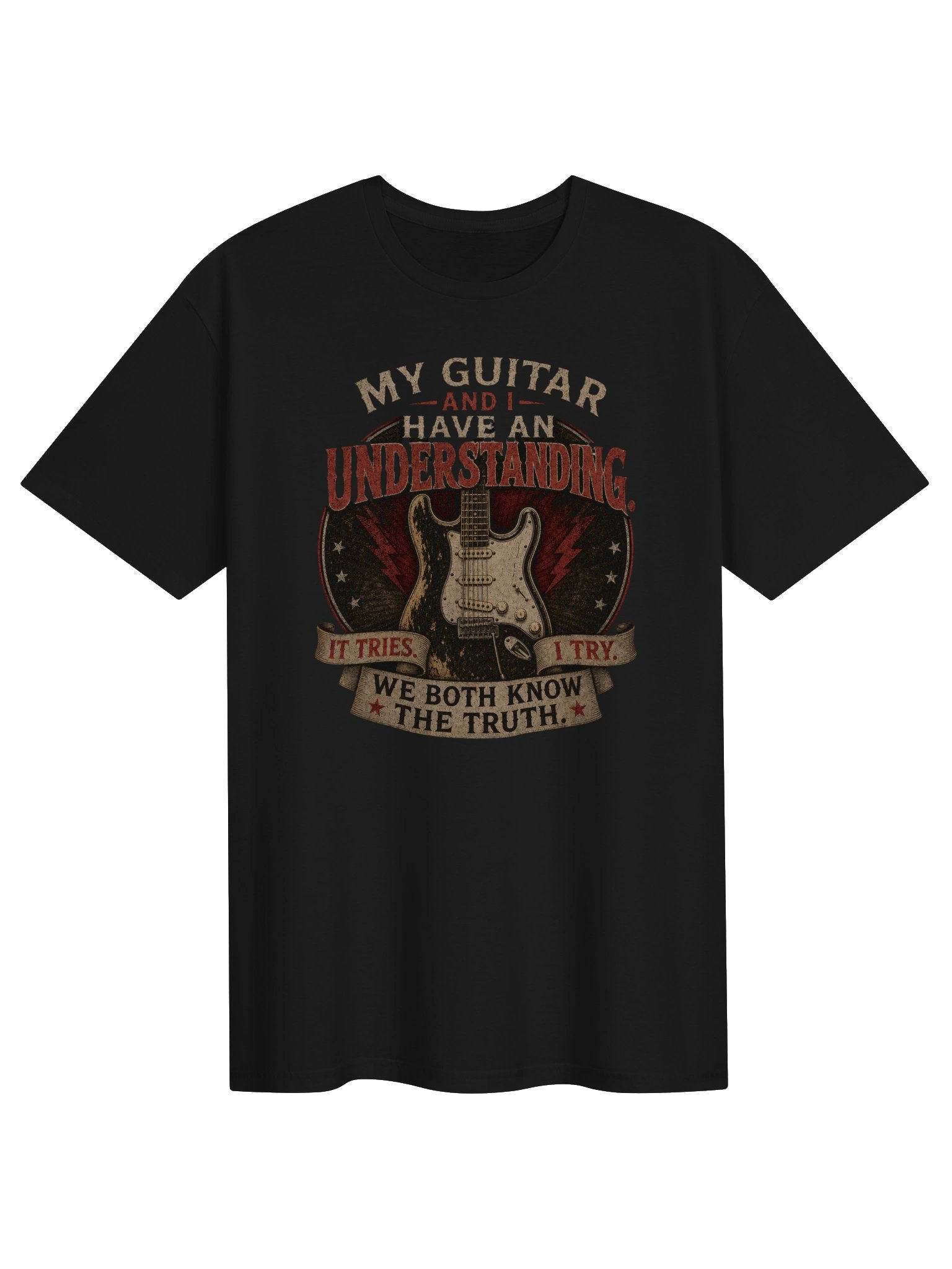 We both know the truth - guitar t-shirt | funny guitar t-shirts product image (2)