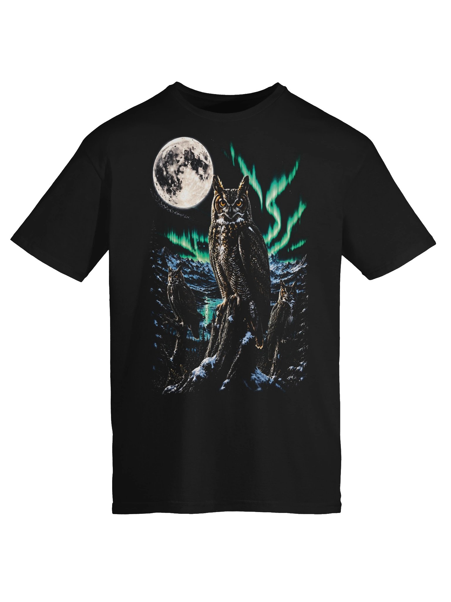 Great Horned Owl Howling Moon Tshirt | Legendary Wildlife Shirt product image (4)