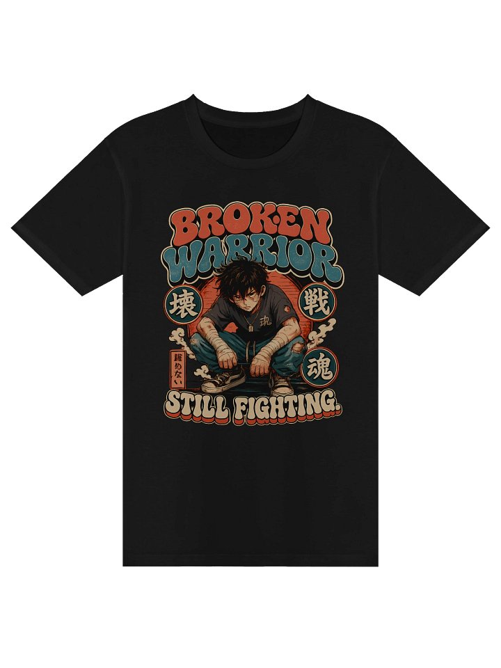 BROKEN WARRIOR — Gritty Anime Graphic Tee product image (1)