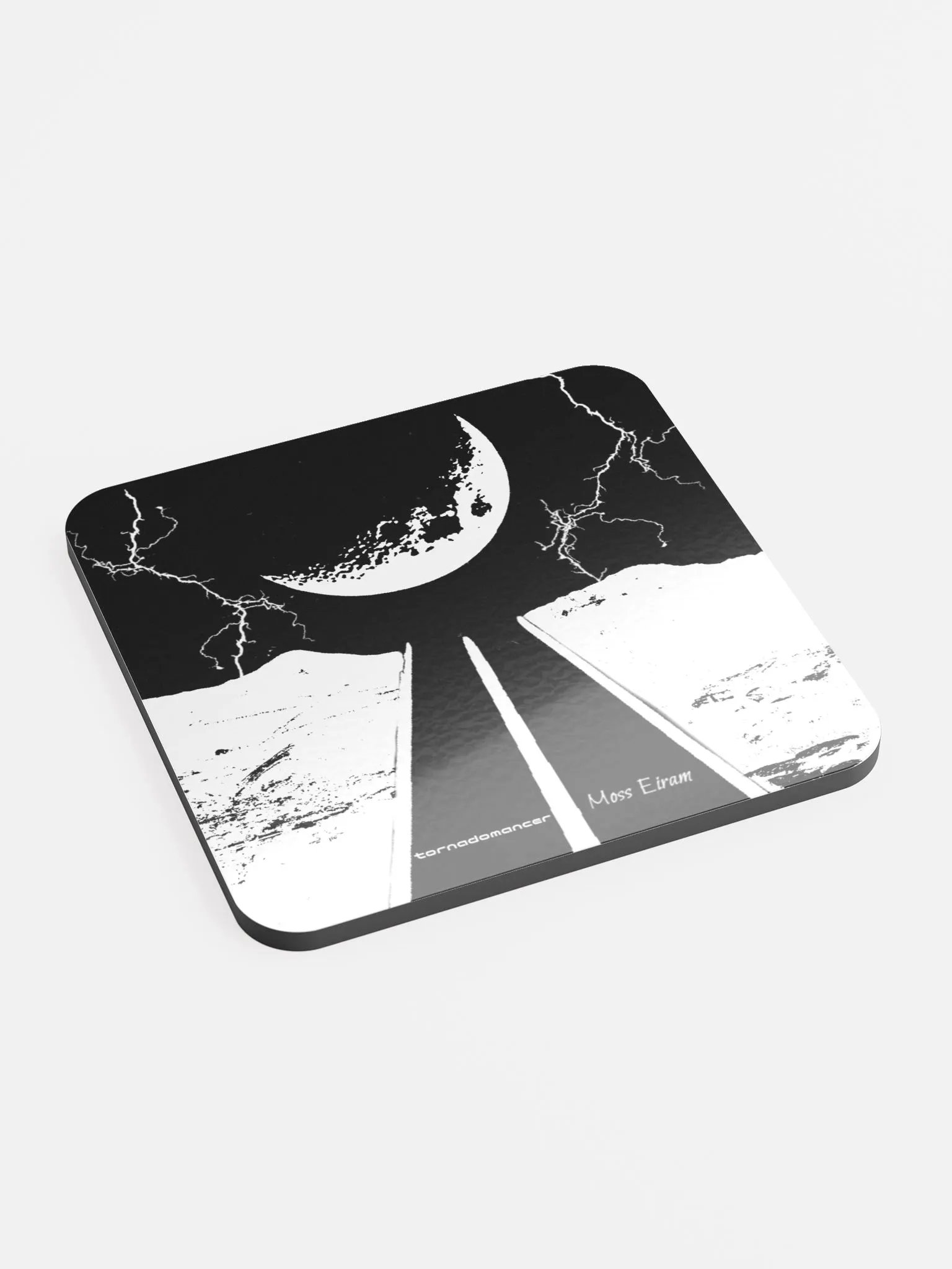 Tornadomancer Cork Coaster (Black & White) product image (4)