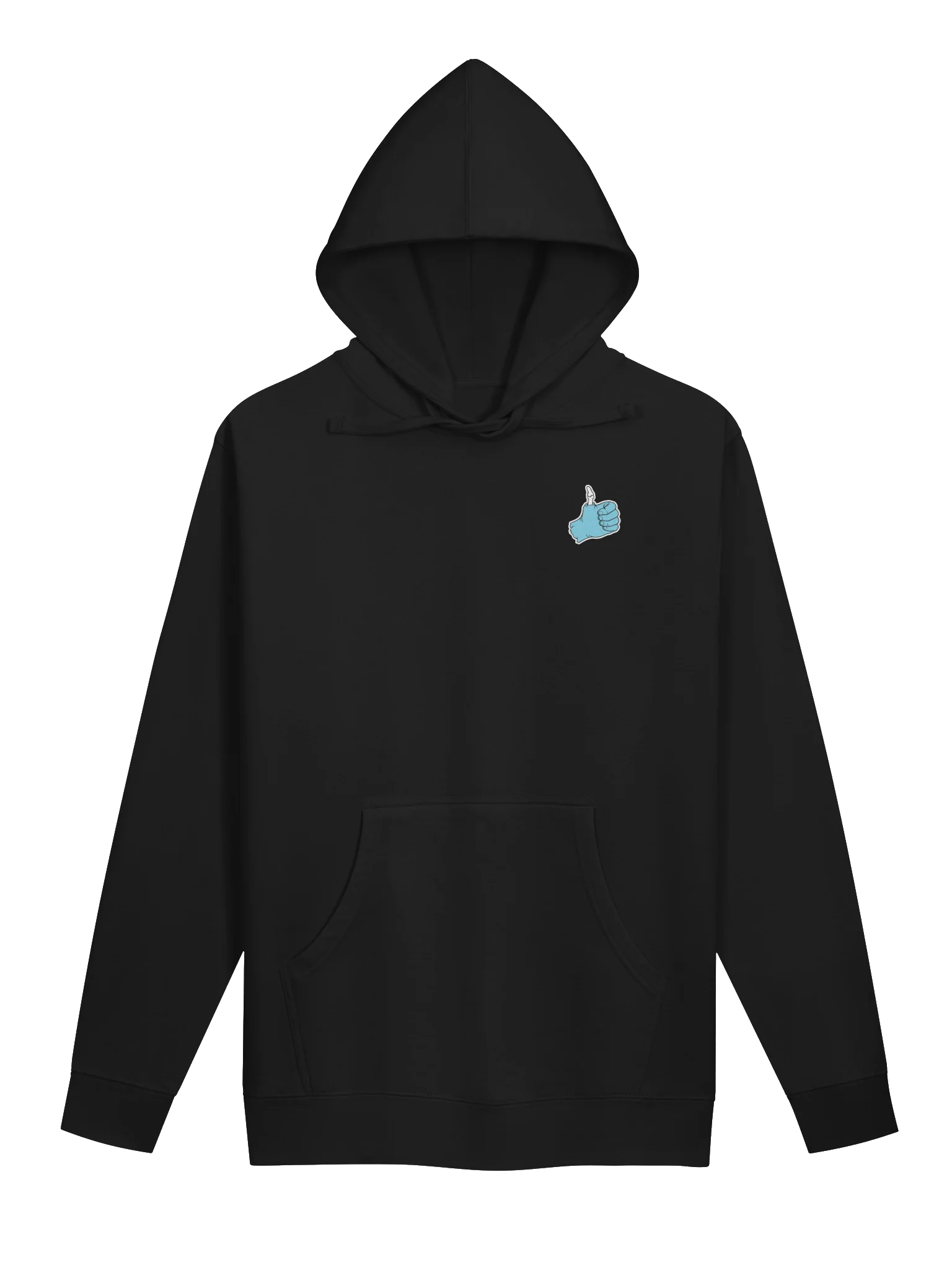Blue Thumbs-Up Bass Thumb Hoodie product image (3)