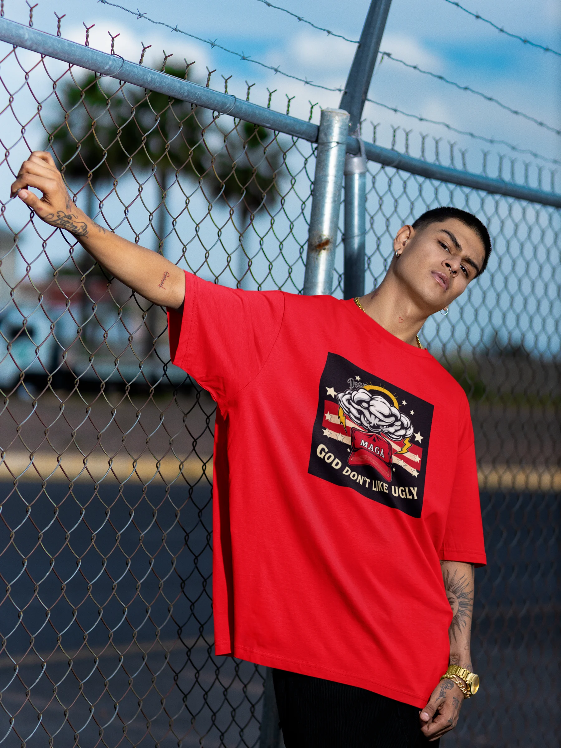 Dear MAGA God Dont Like Ugly Shirt - Funny Political Satire Tee product image (1)