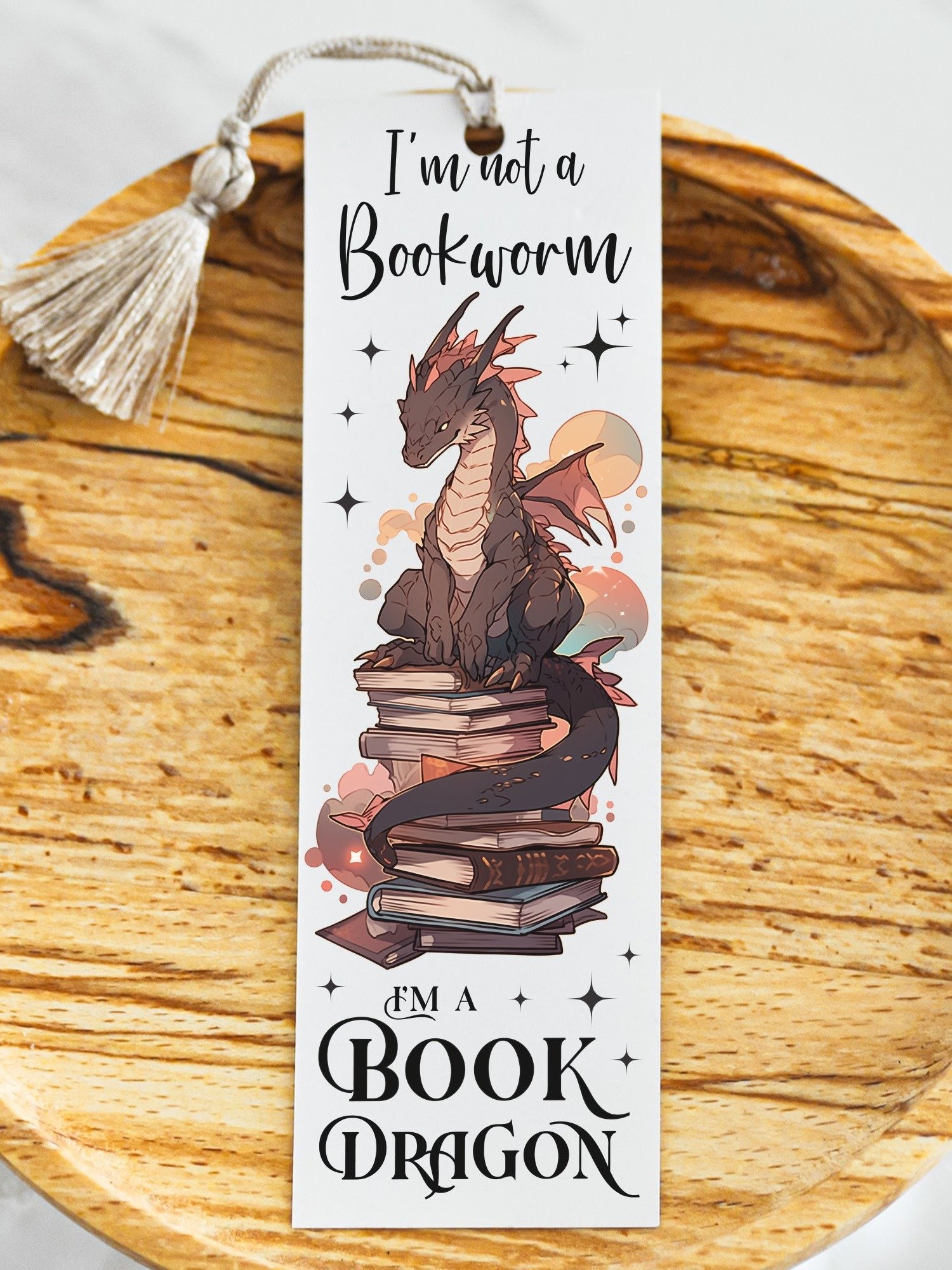 Anime Kawaii Book Dragon Printable Bookmark for Women PNG, Book Lover Gift for Readers, Bookish Merch, Digital Download, DIY Gift for Sister product image (4)