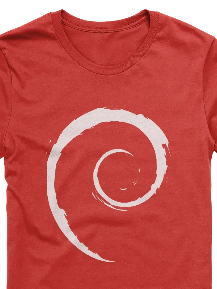 T-Shirt with Debian Swirl (Red Version) product image (1)