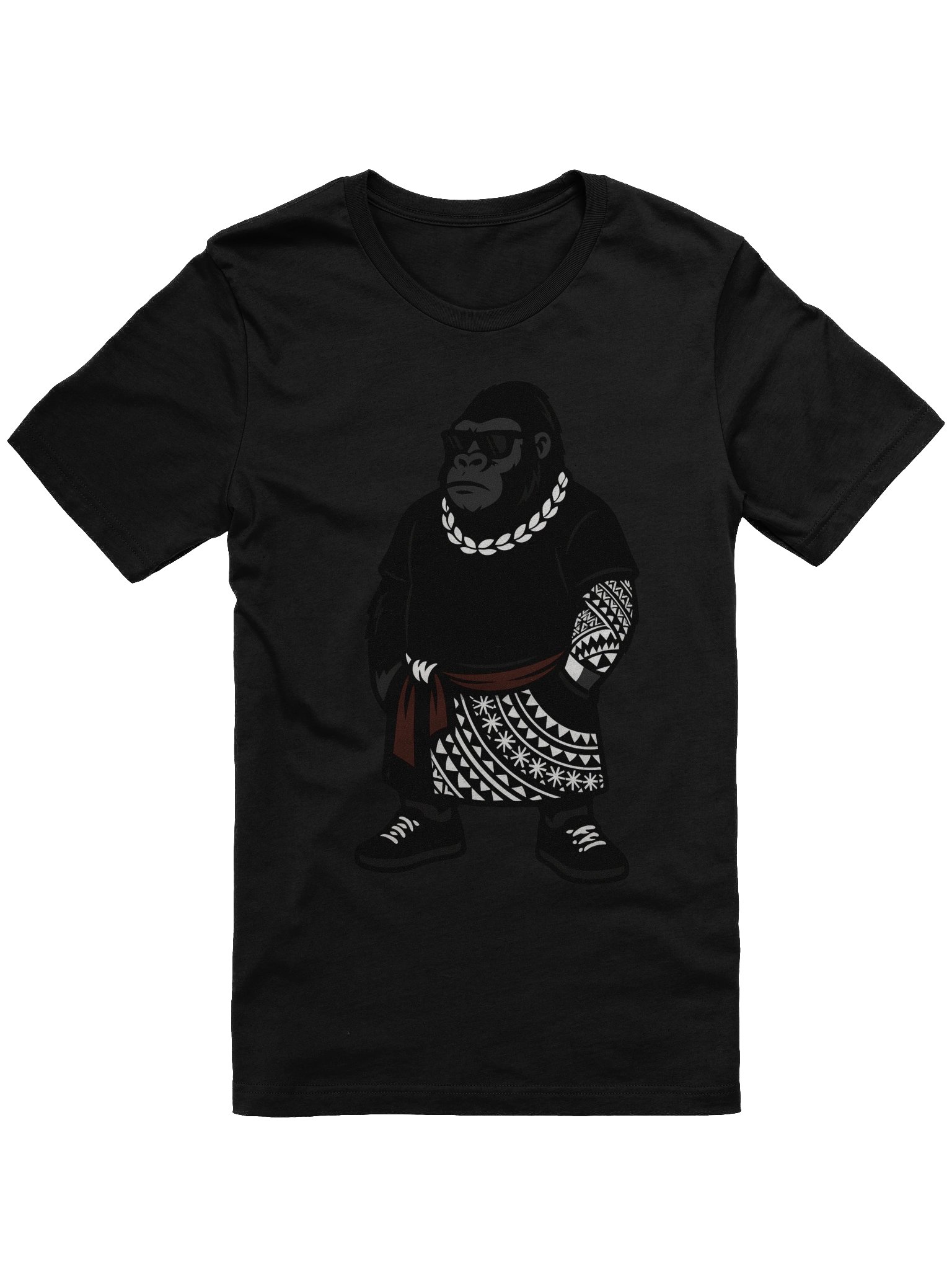 Samoan Gorilla T-Shirt – Urban Tribal Lava Lava Streetwear Design | Polynesian Island Culture Tee by ASP Apparel product image (1)
