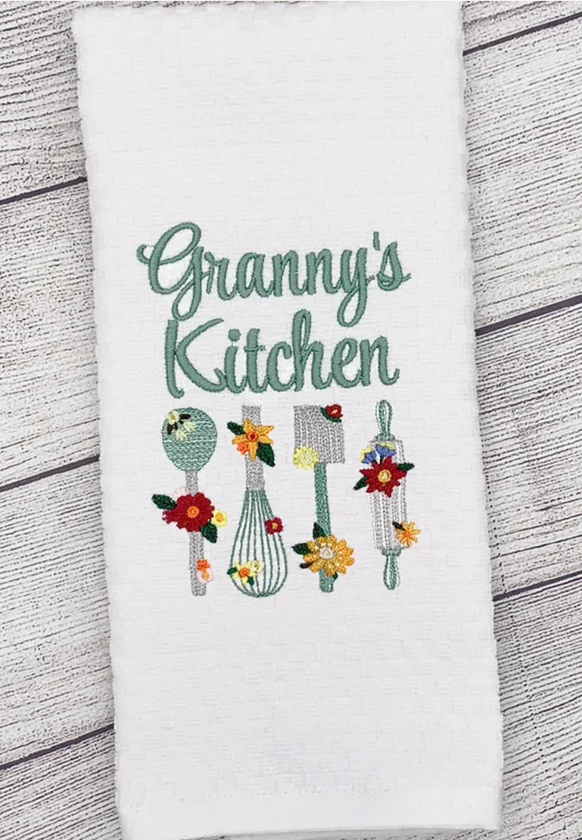 Embroidered Granny's Kitchen Towel \ Mother's Day Gift product image (2)