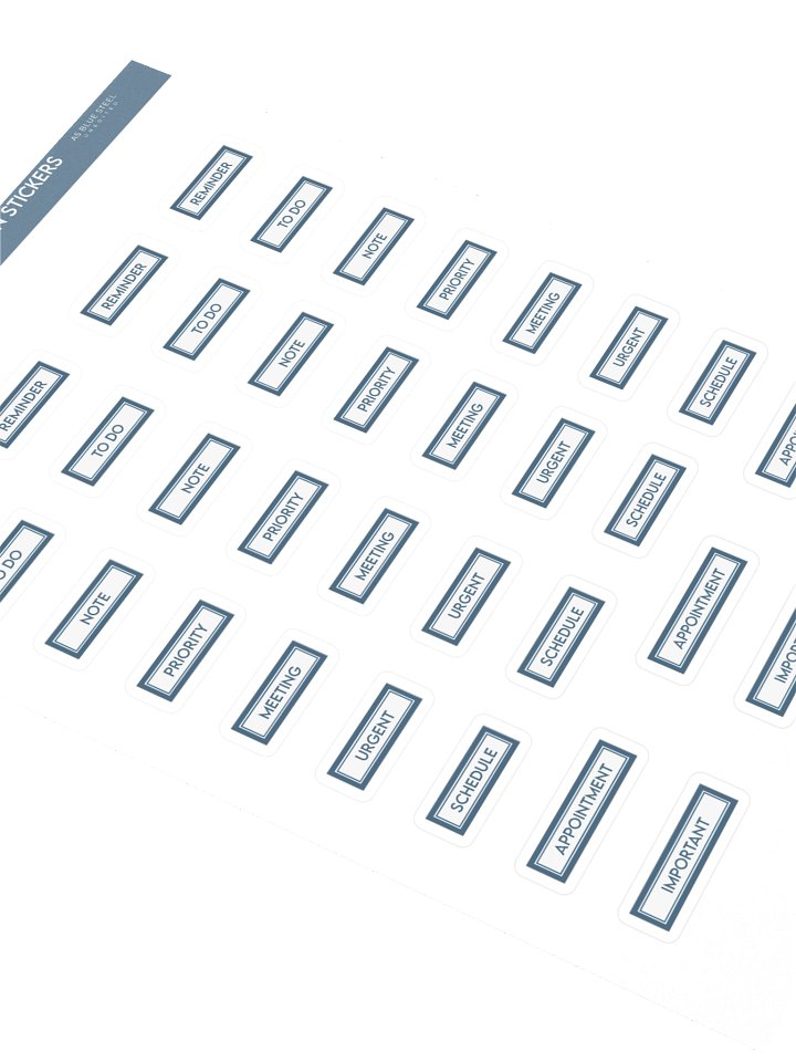 Daily Journal Stickers A5 — Physical Sticker Sheet - Blue Steel product image (2)