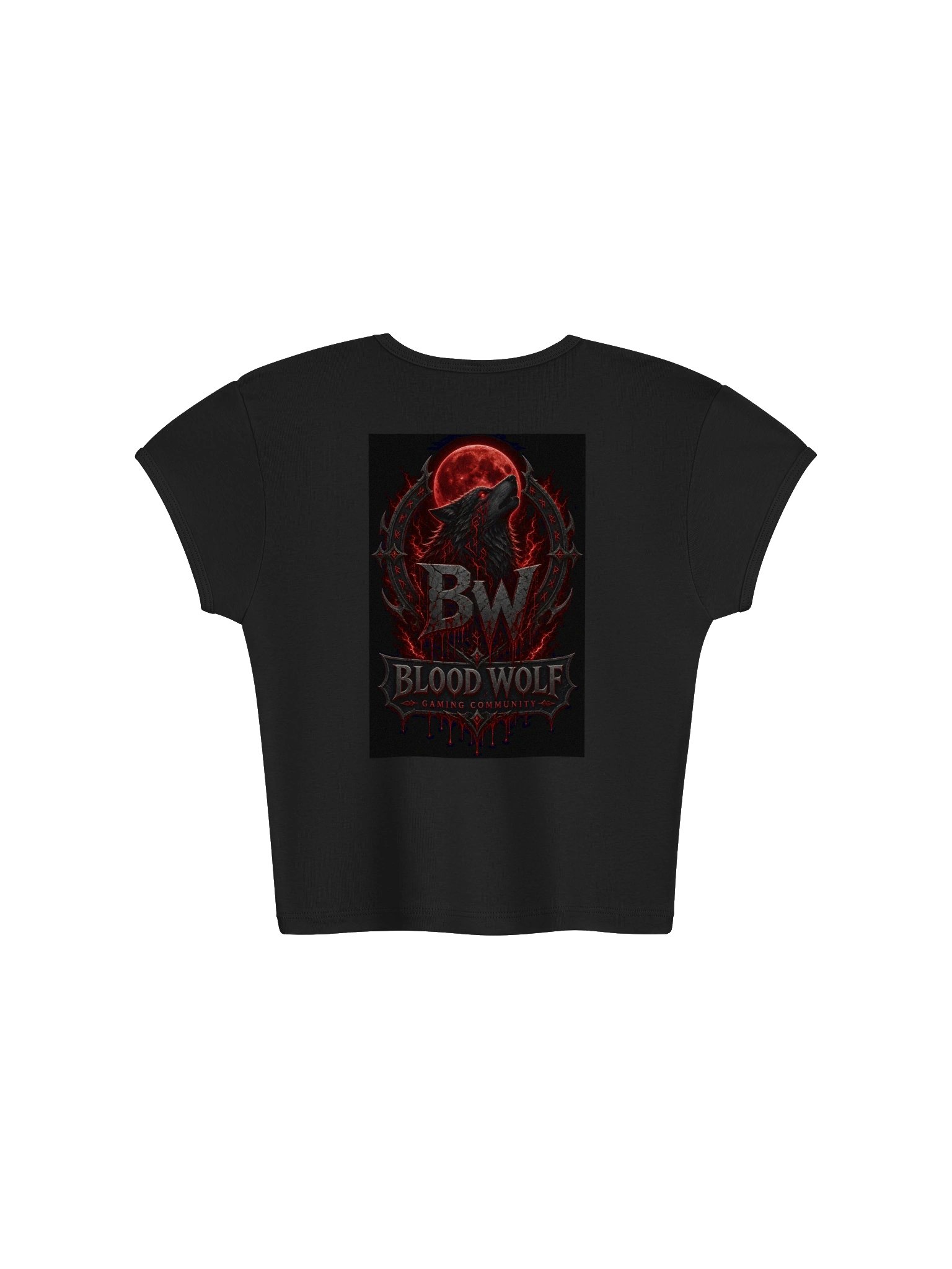 Blood Wolf Gaming Emblem Crop Tee product image (6)