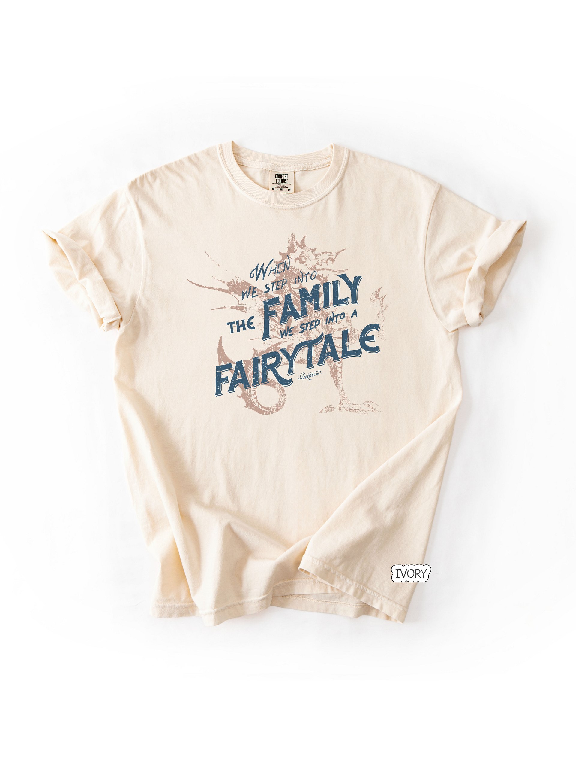 G K Chesterton - When we step into the family we step into a fairytale - G K Chesterton Quote - Comfort Colors T-shirt product image (1)
