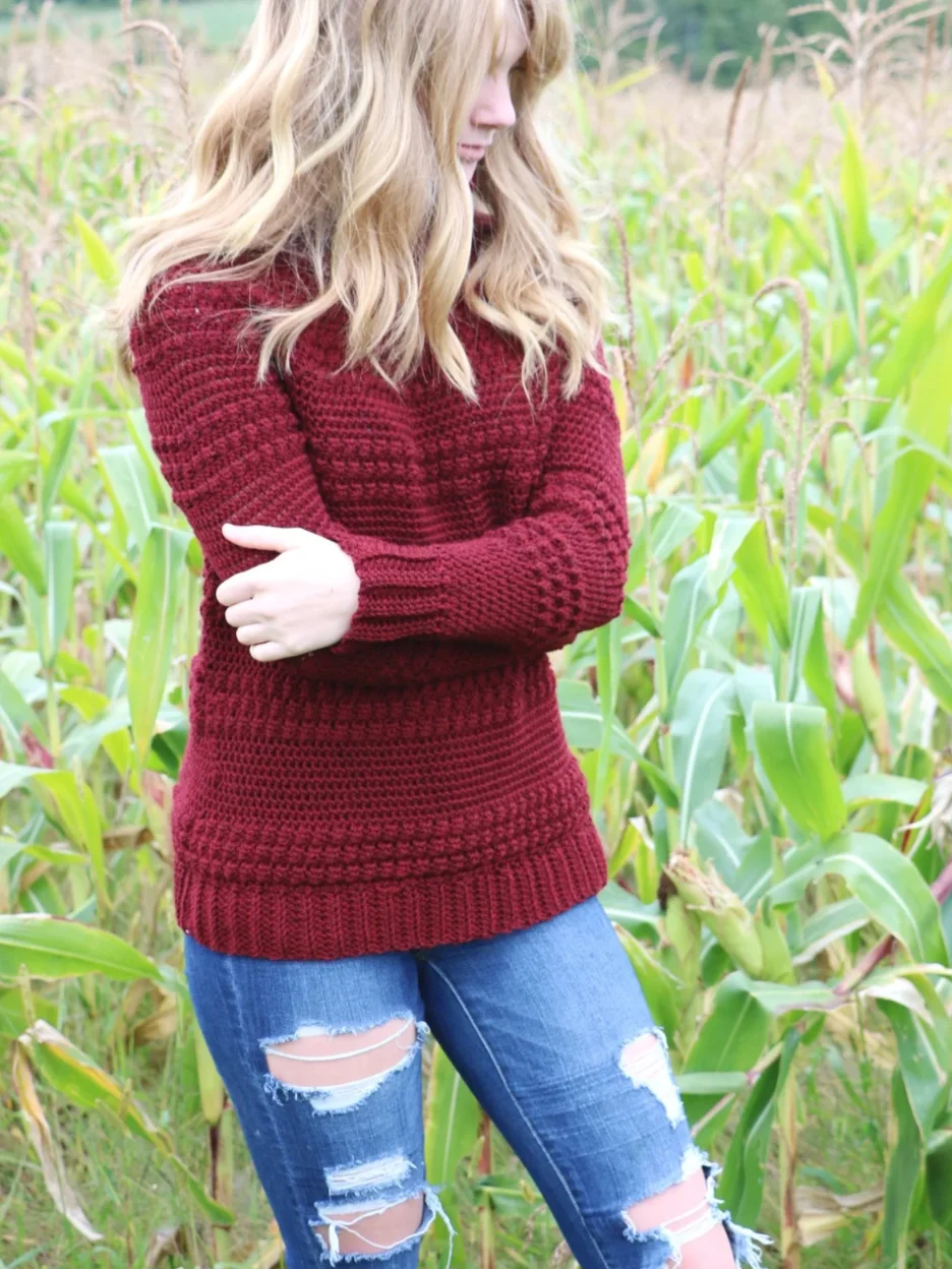 Cranberry Biscotti Sweater Crochet Pattern product image (4)