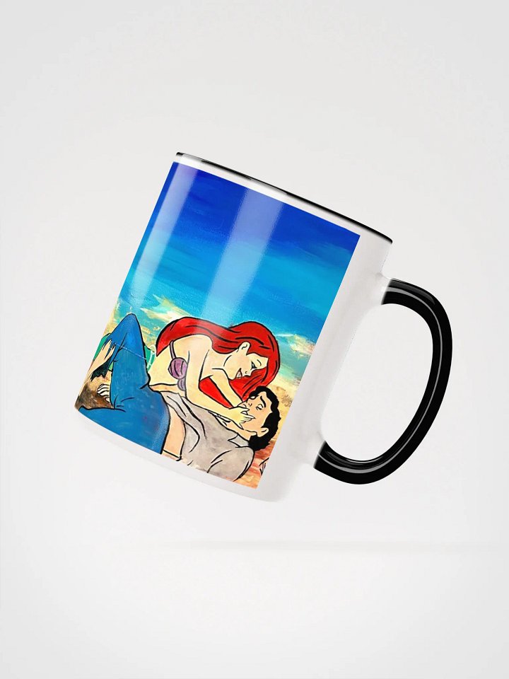 Ariel & Prince Eric on the Beach Ceramic Mug | Little Mermaid Glassware product image (2)